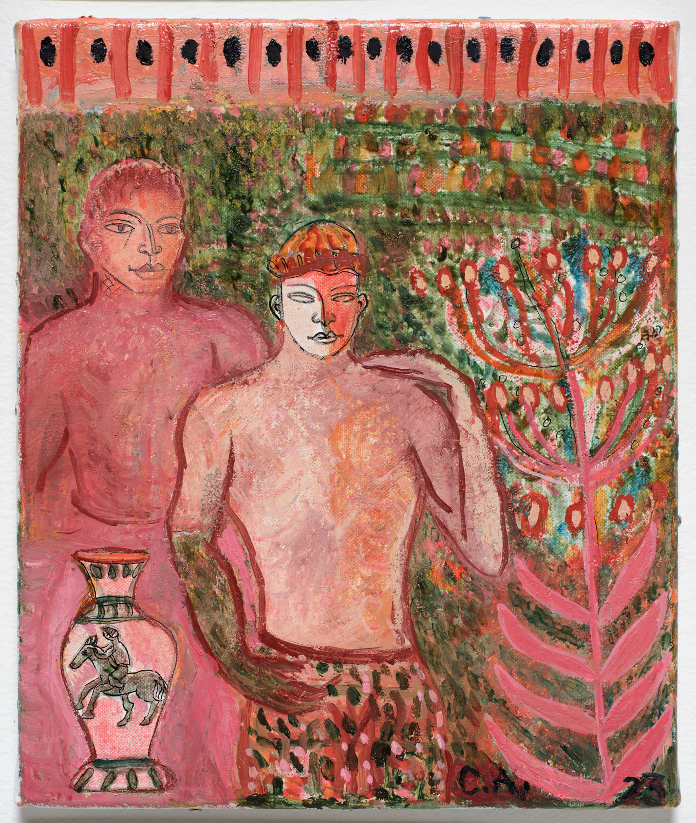 Catherine Anholt, Figure with Flowers 1, 2023