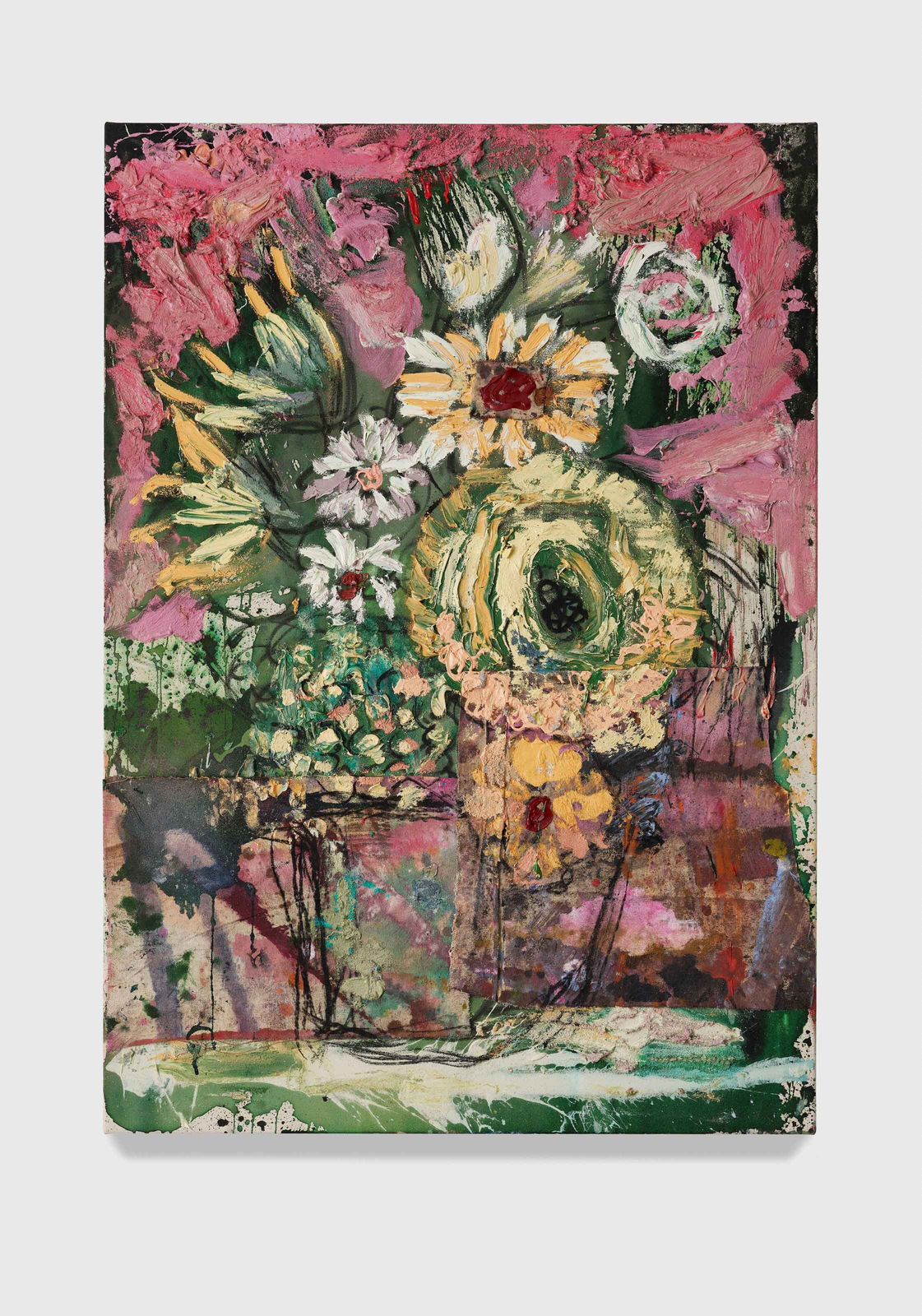 Daniel Crews-Chubb, Flowers 16 (pink green yellow), 2021