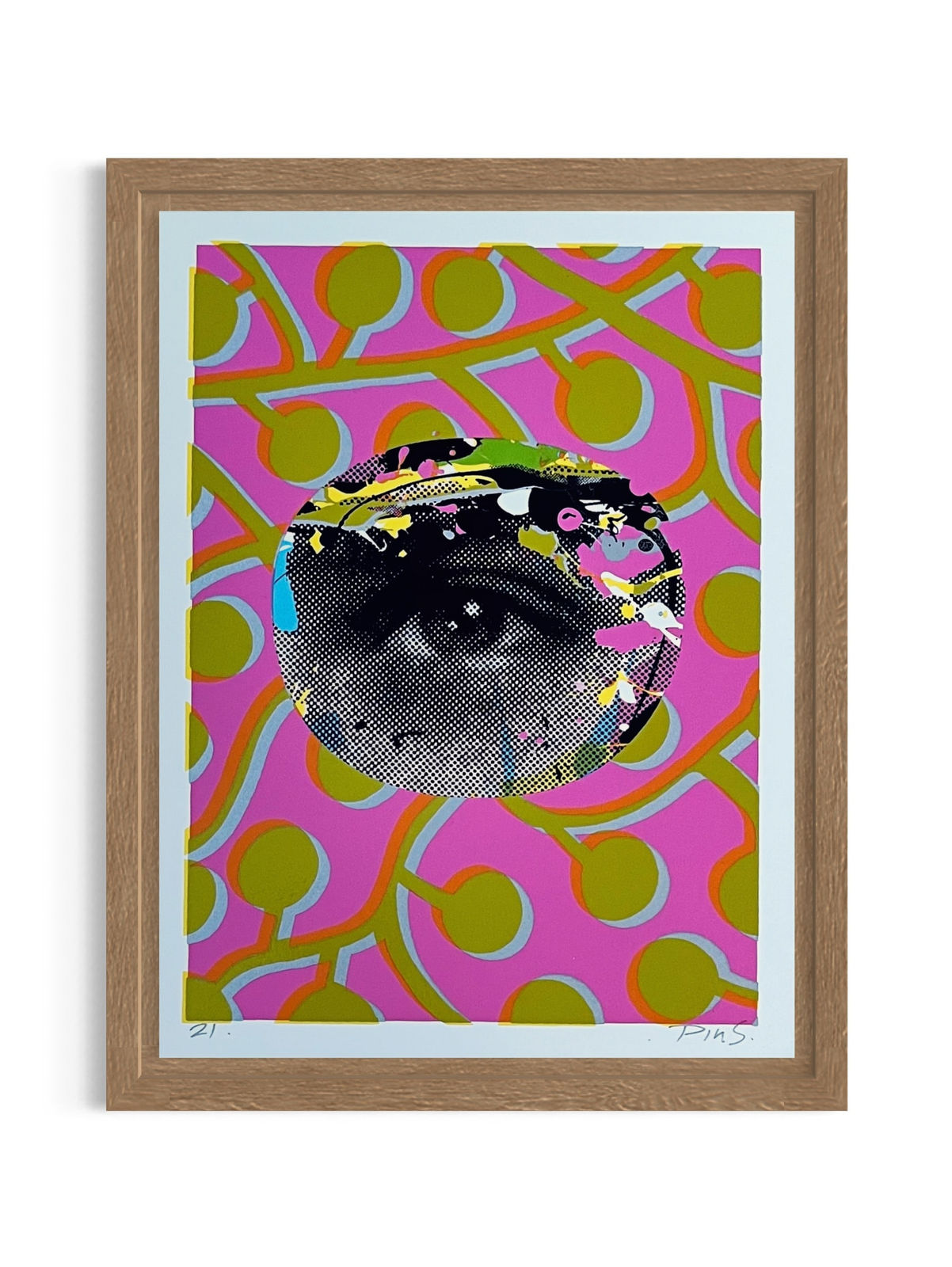 Paul Insect, Personal Effects Print (Gold / Pink), 2021