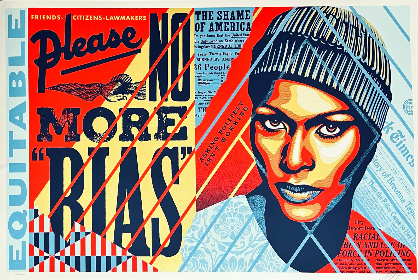 Shepard Fairey, No More Bias, 2023