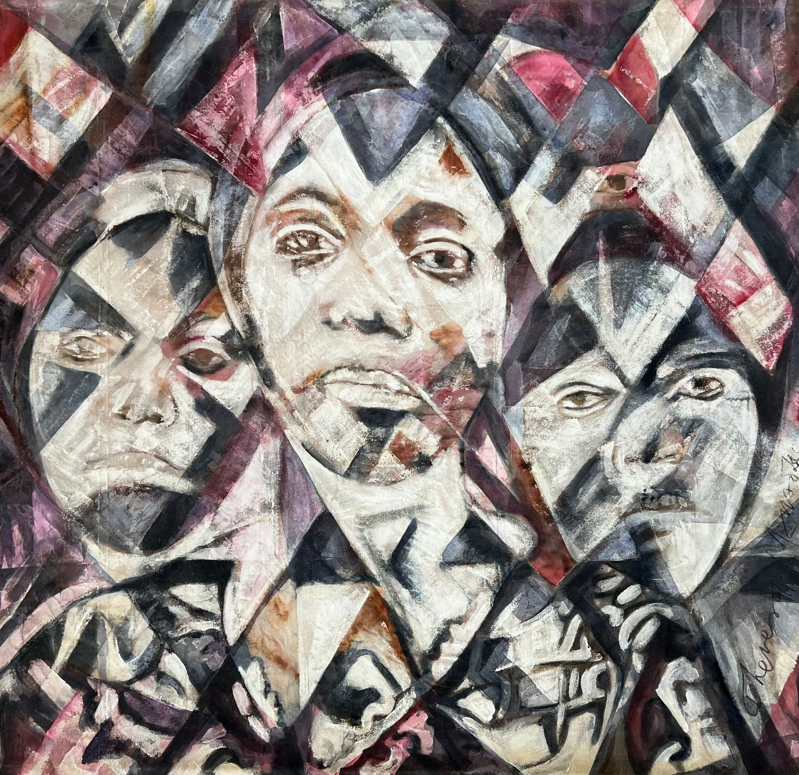 Theresa Musoke, Self Portrait (four faces), circa 1980s