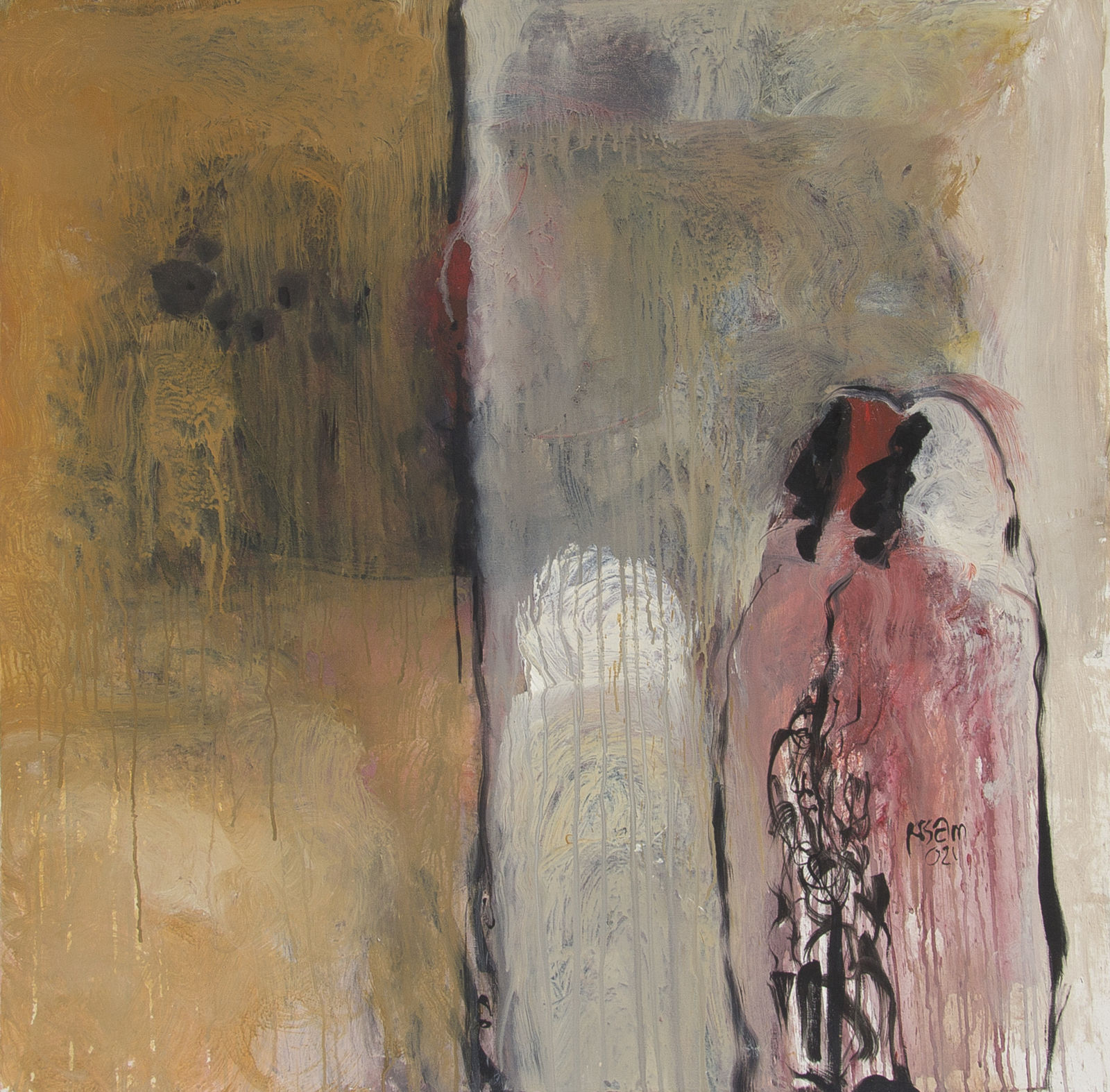 Issam Hafiez, Untitled III (Two Women ), 2021