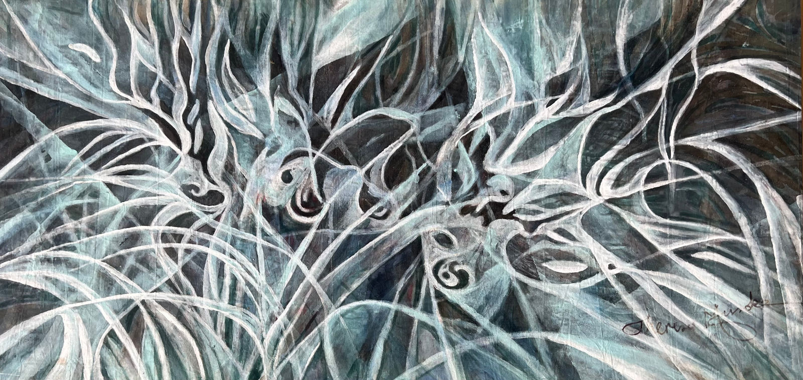 Theresa Musoke, Reeds on Lake Victoria, 2025