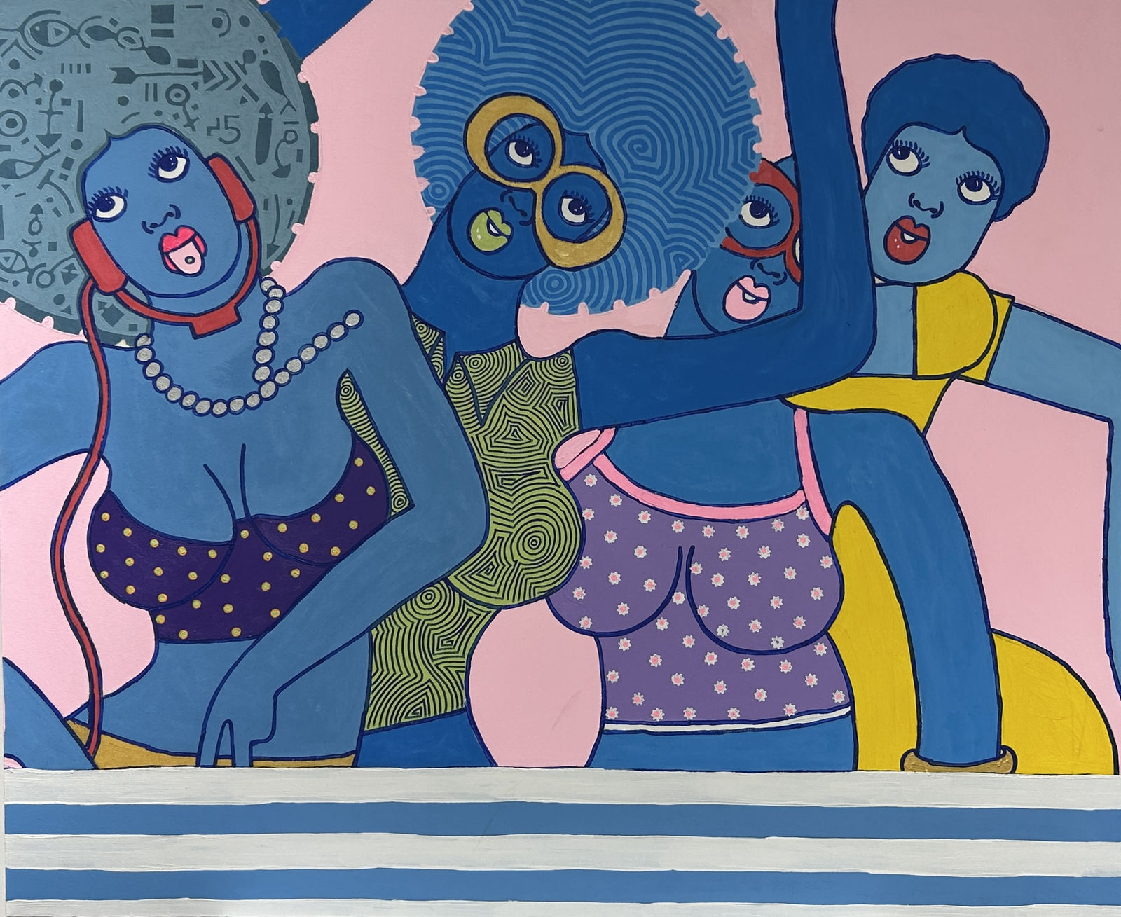 Michael Soi, Untitled (lady dj), 2025