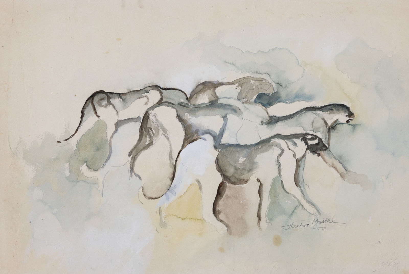 Theresa Musoke, Cheetahs on the move, circa 1990s