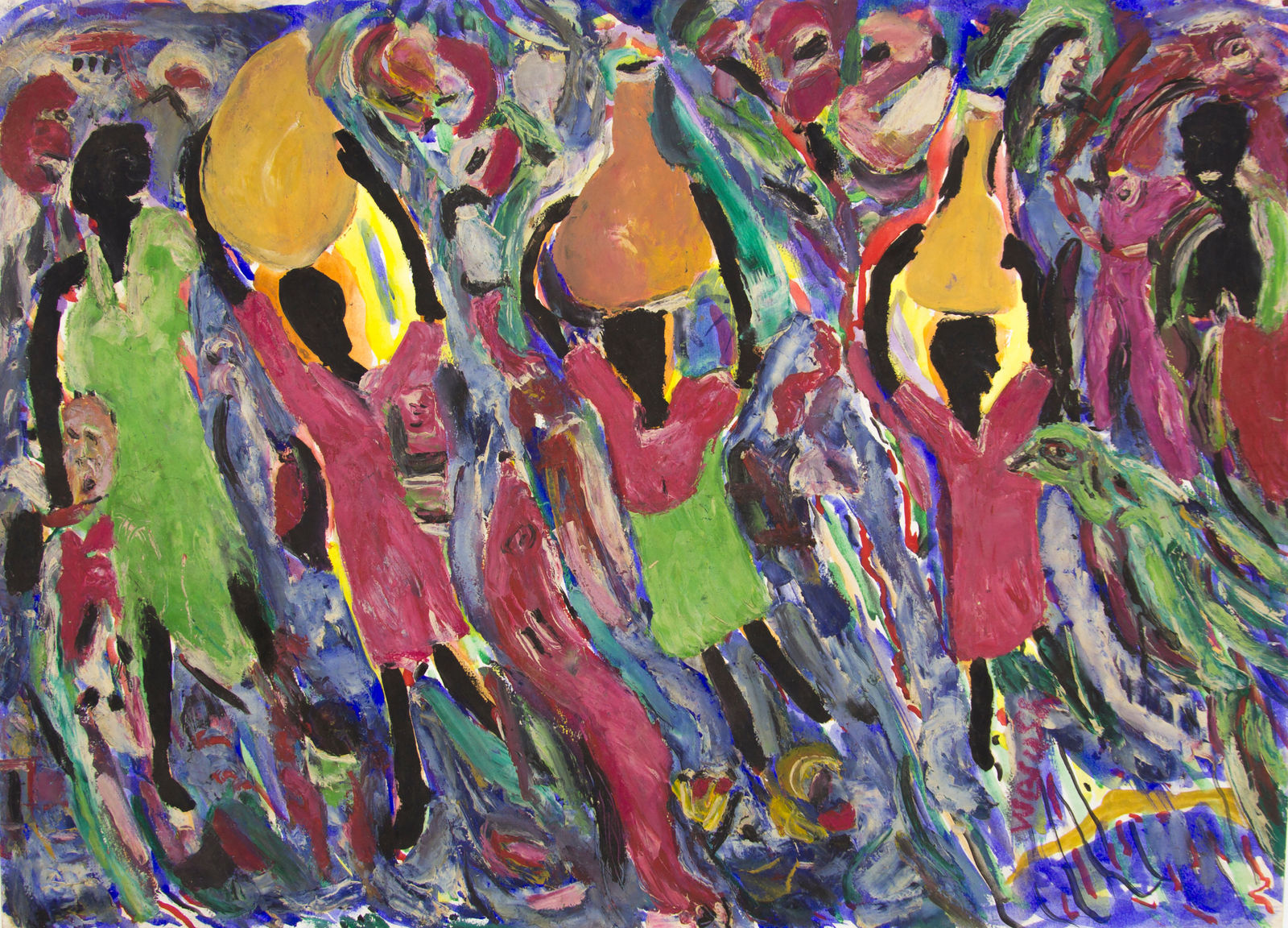 Wanyu Brush, Three Sisters Coming From The River, Undated