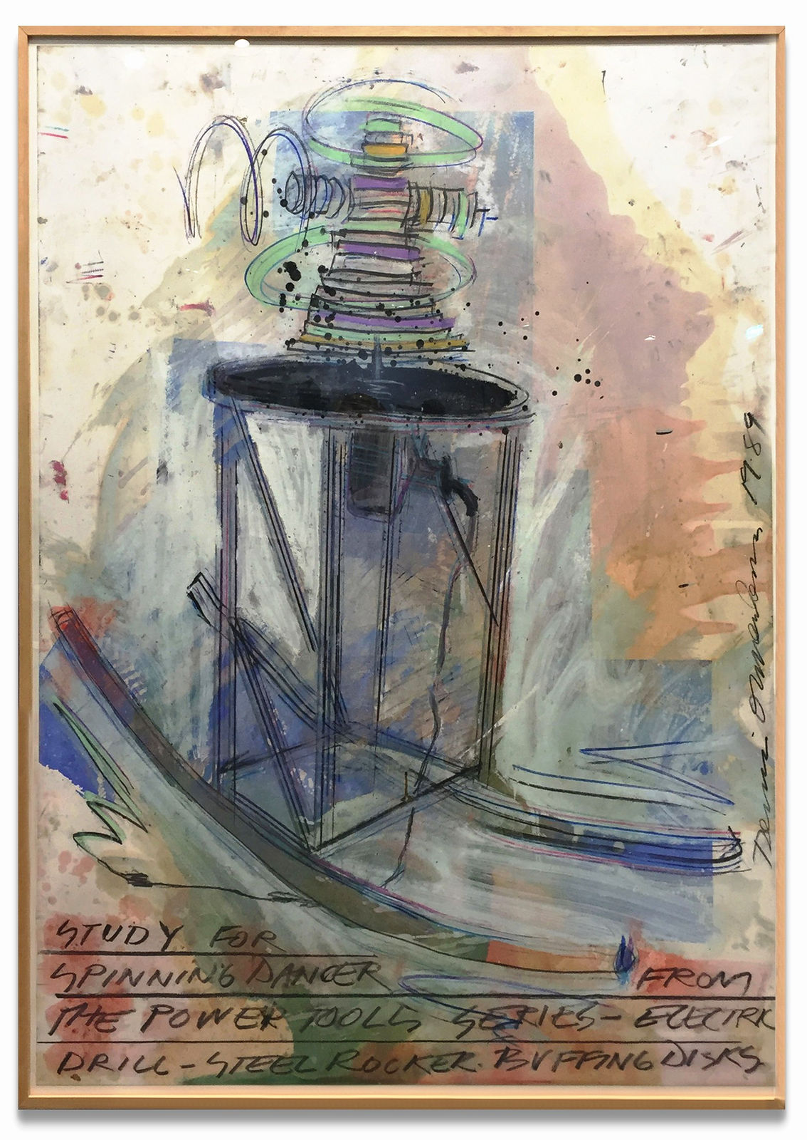 Dennis Oppenheim, Study for spinningdancer the power tools, 1989