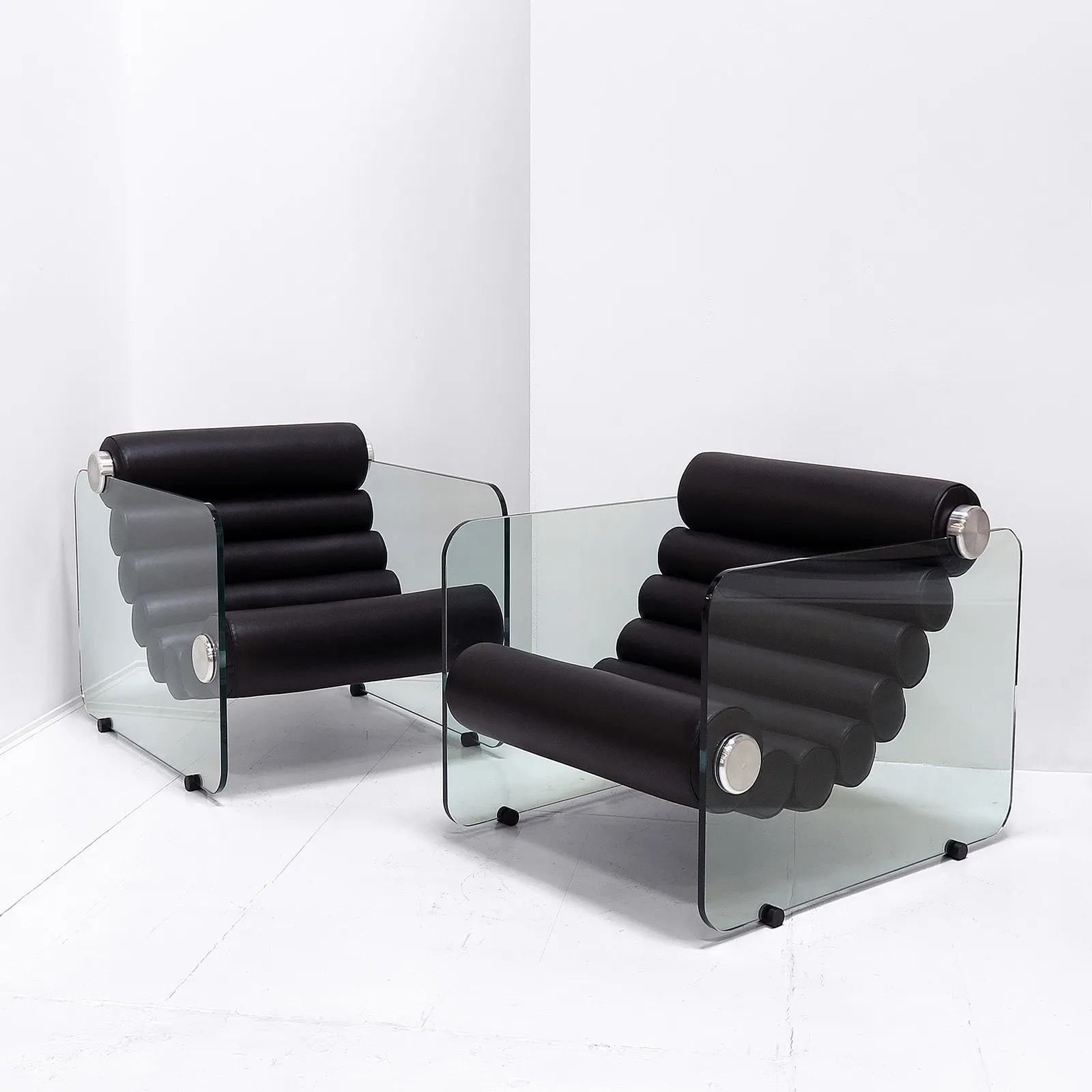 Fabio Lenci, A Pair Of Hyaline Lounge Chair, 1967