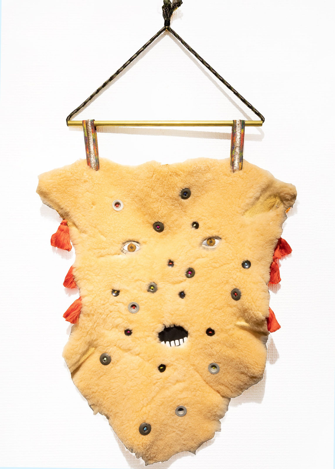 Miyako Tengyu, Evil eye talisman/ Fool’s mask, 2019