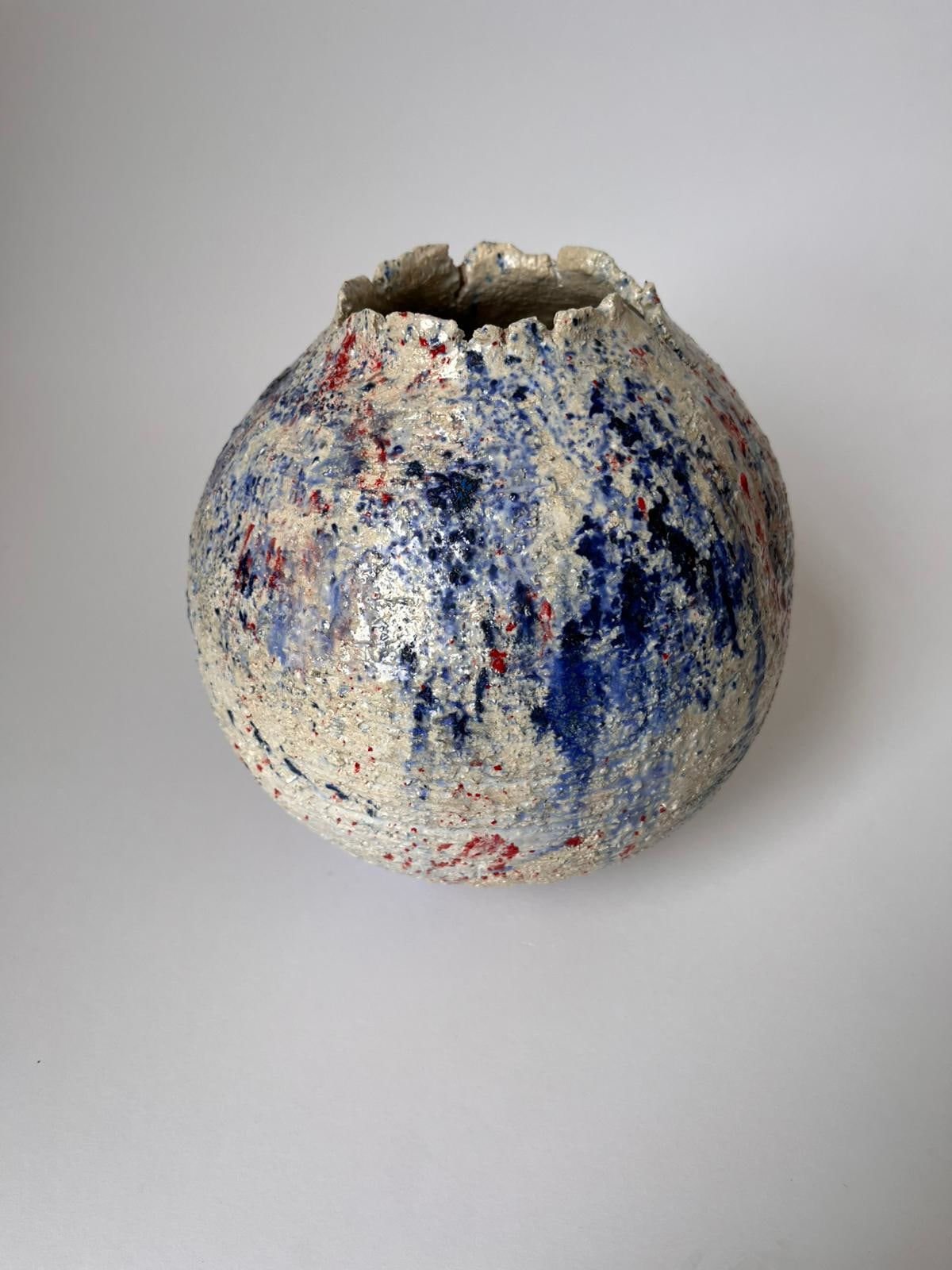 ARD, Small blue and red moon vase, 2024