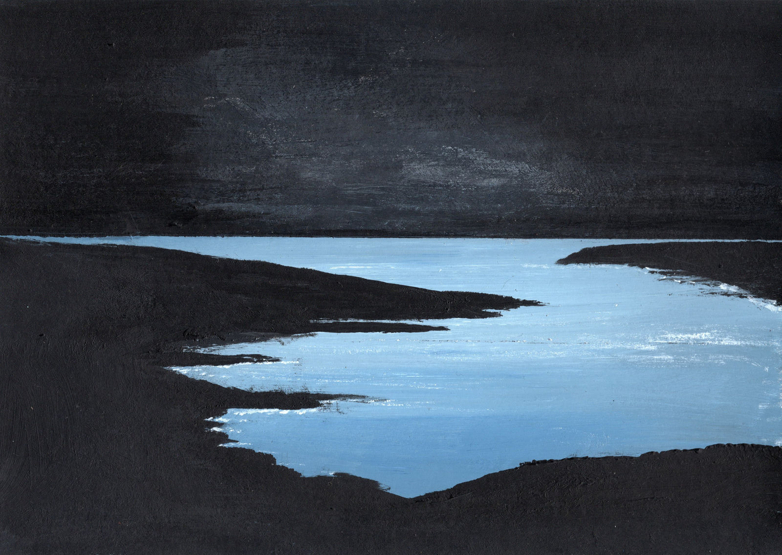 Christopher Gee, Shoreline with distant light, 2023