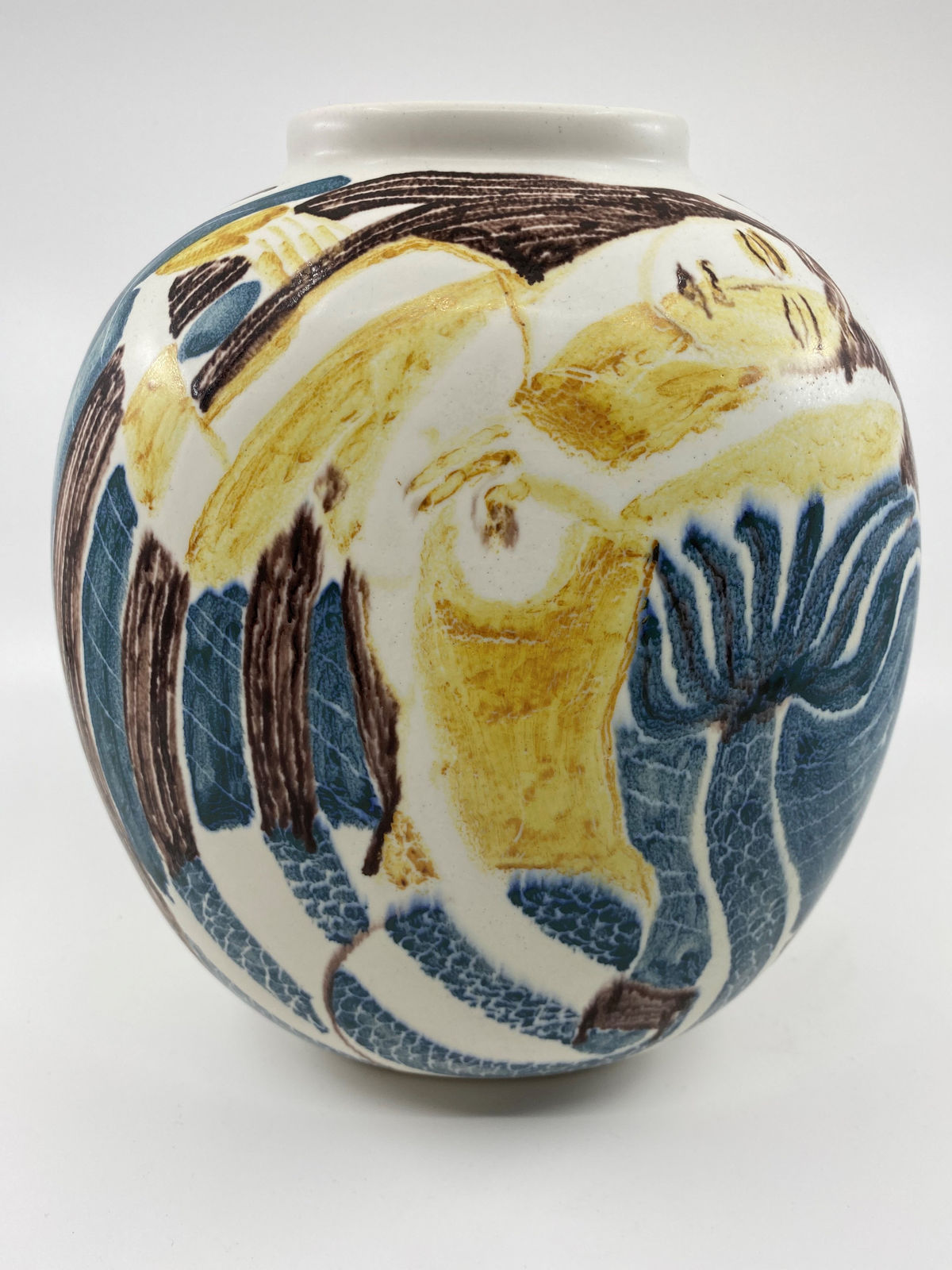 STALHANE Carl Harry, Vase Sirène et poissons, 1943