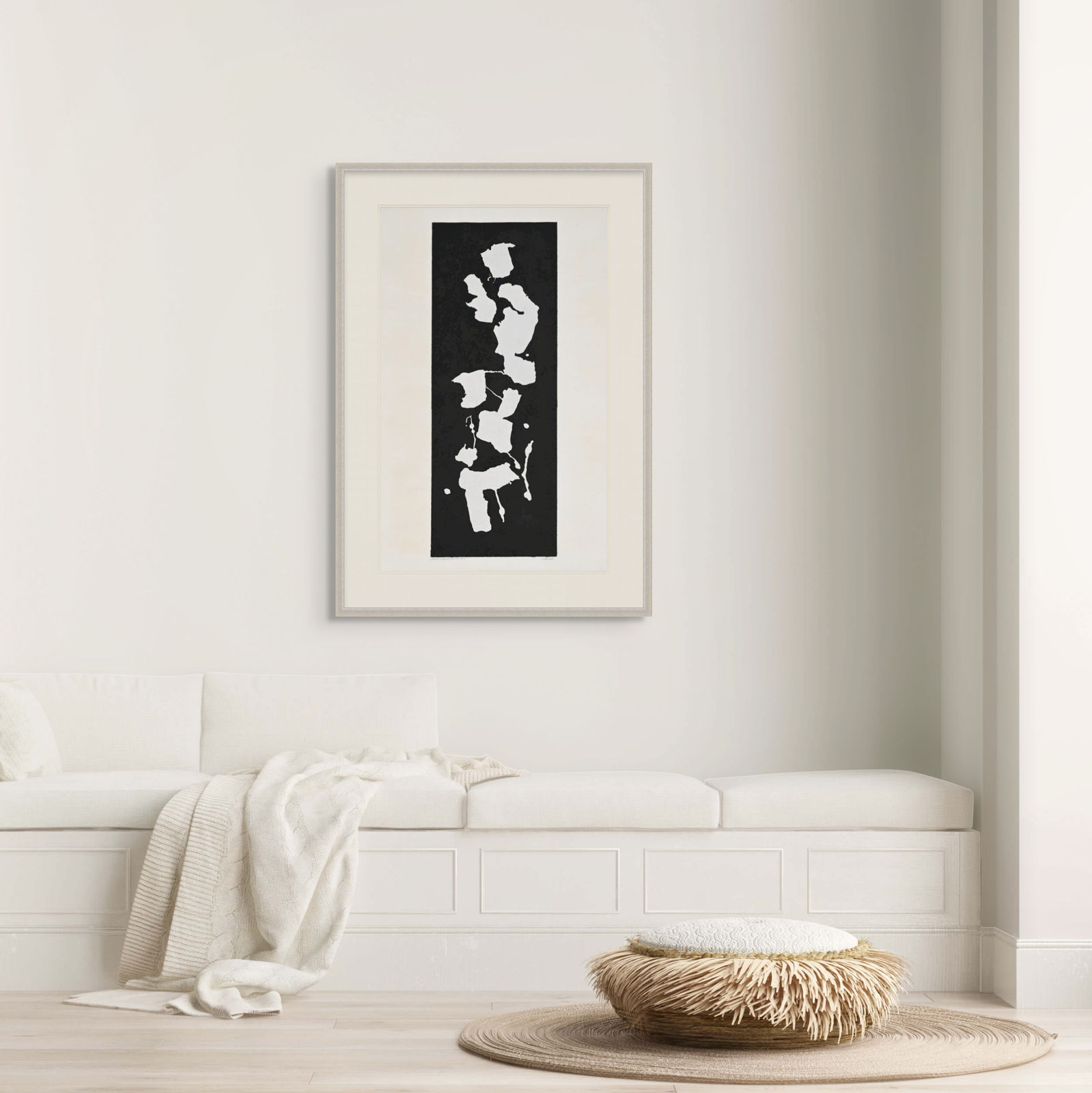 John Von Wicht, <i>White on Black Stencil</i>, 1968