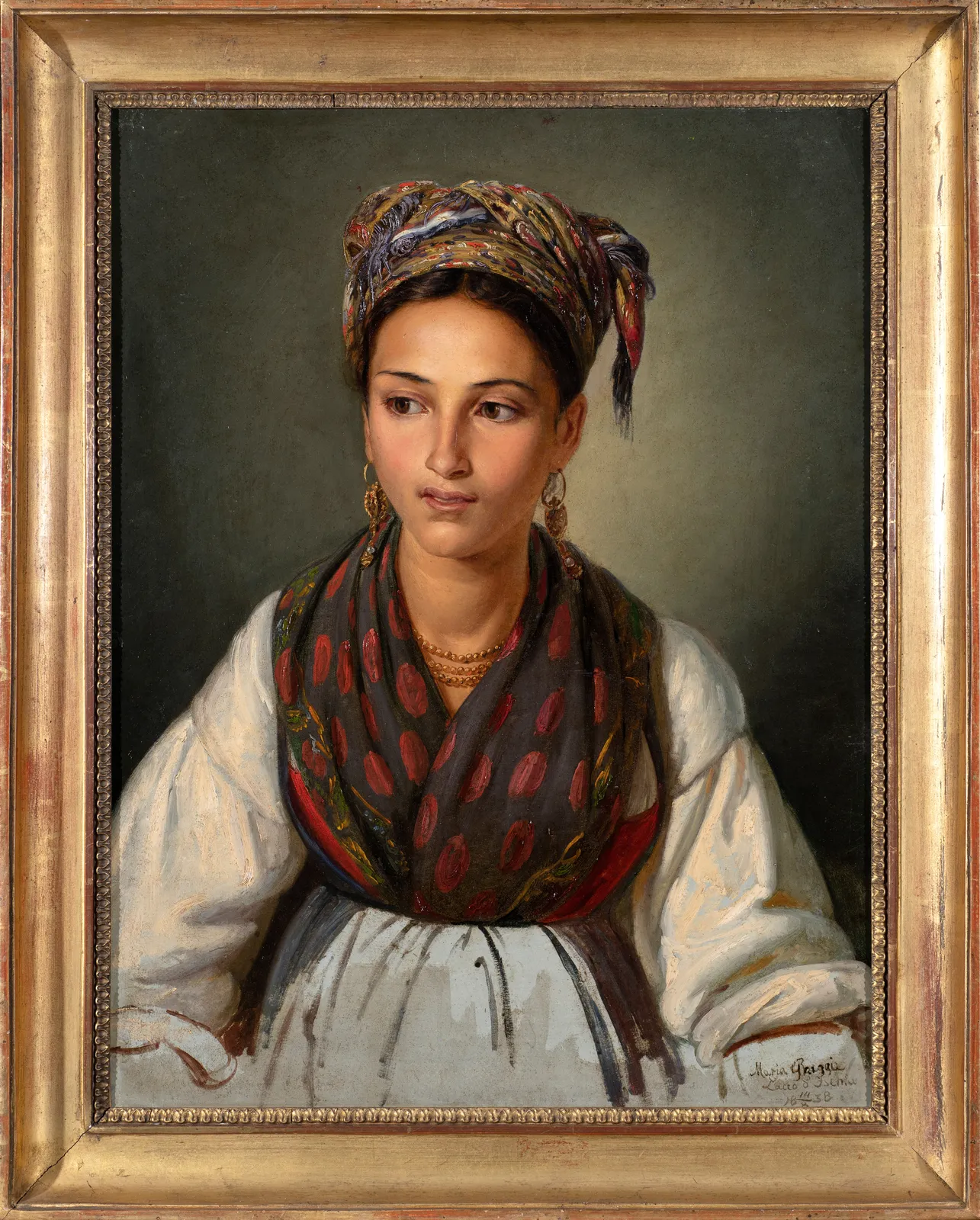 DANISH OR GERMAN SCHOOL, Portrait of an Ischian woman, 1838