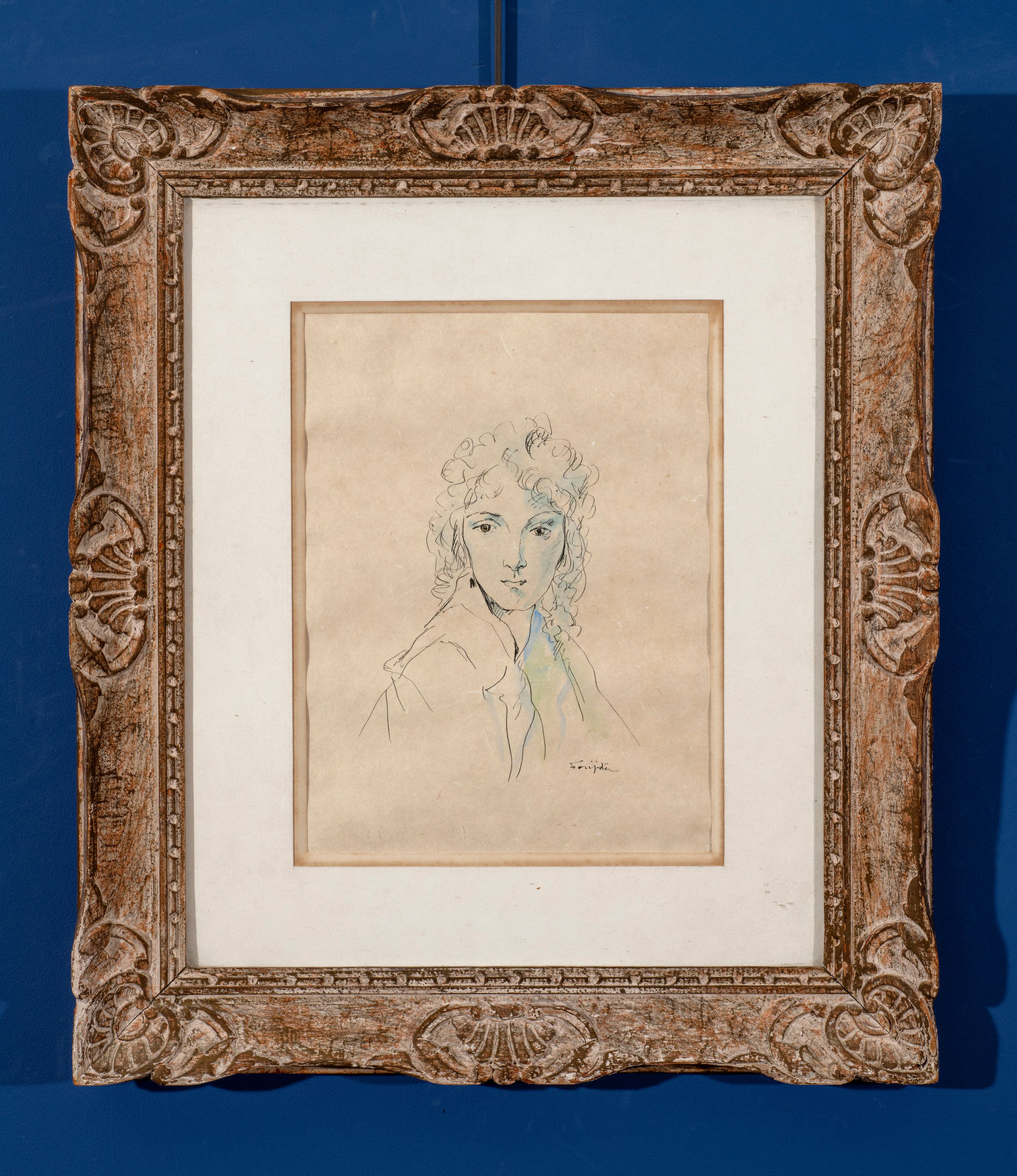 LEONARD TSUGUHARU FOUJITA, Jeune femme en peignoir