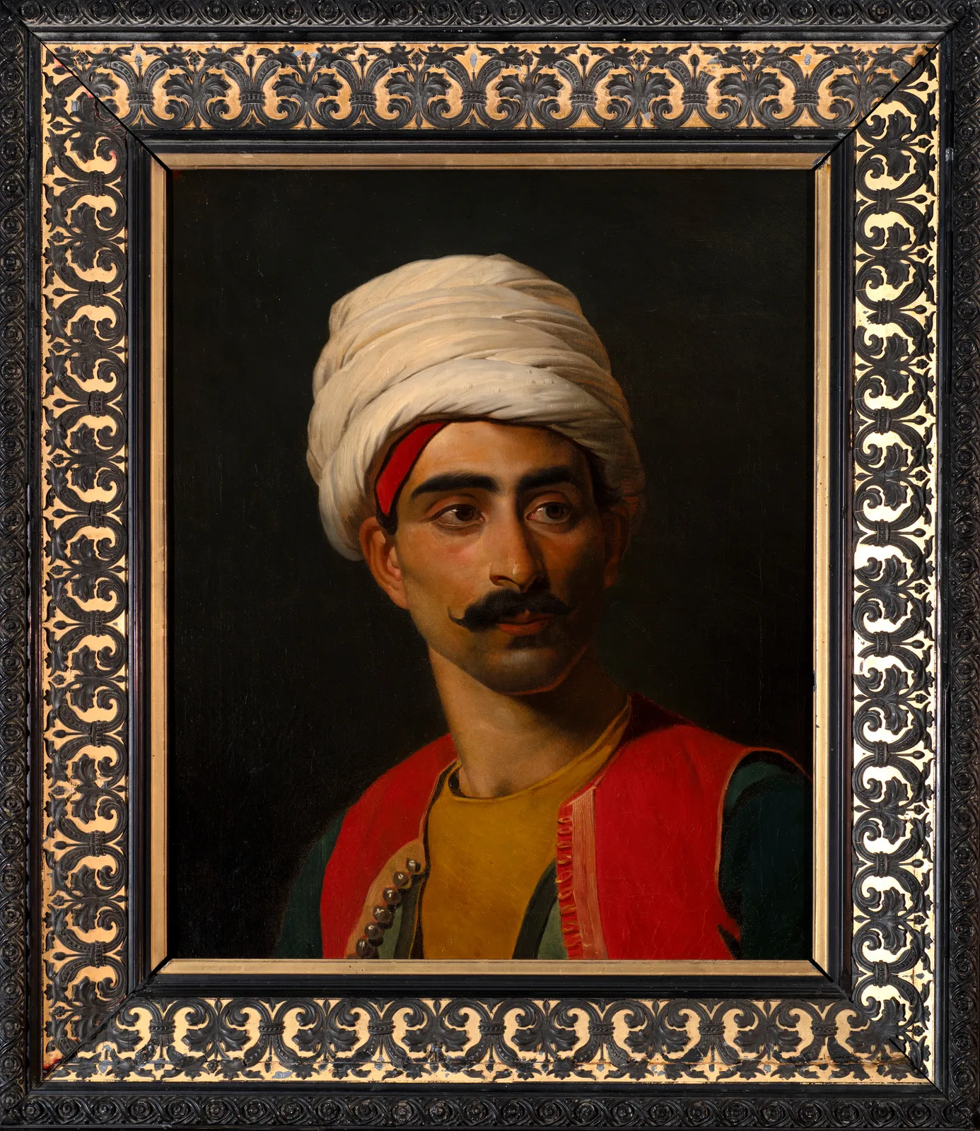 CLAUDE-MARIE DUBUFE AND WORKSHOP, Portrait of Hassan, Keeper to Charles X's giraffe