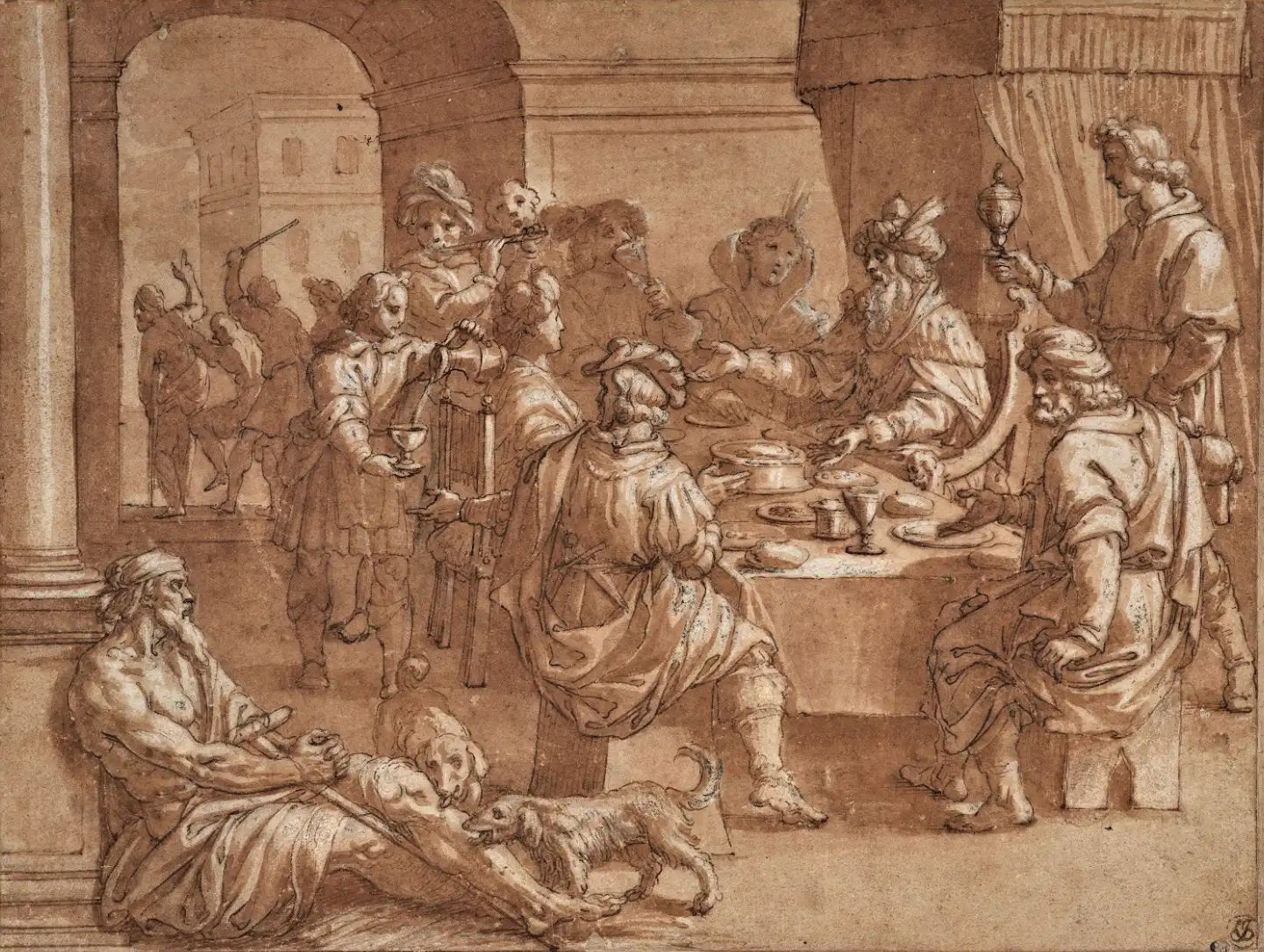 PIETER DE JODE I, The Parable of the Rich Man and Lazarus