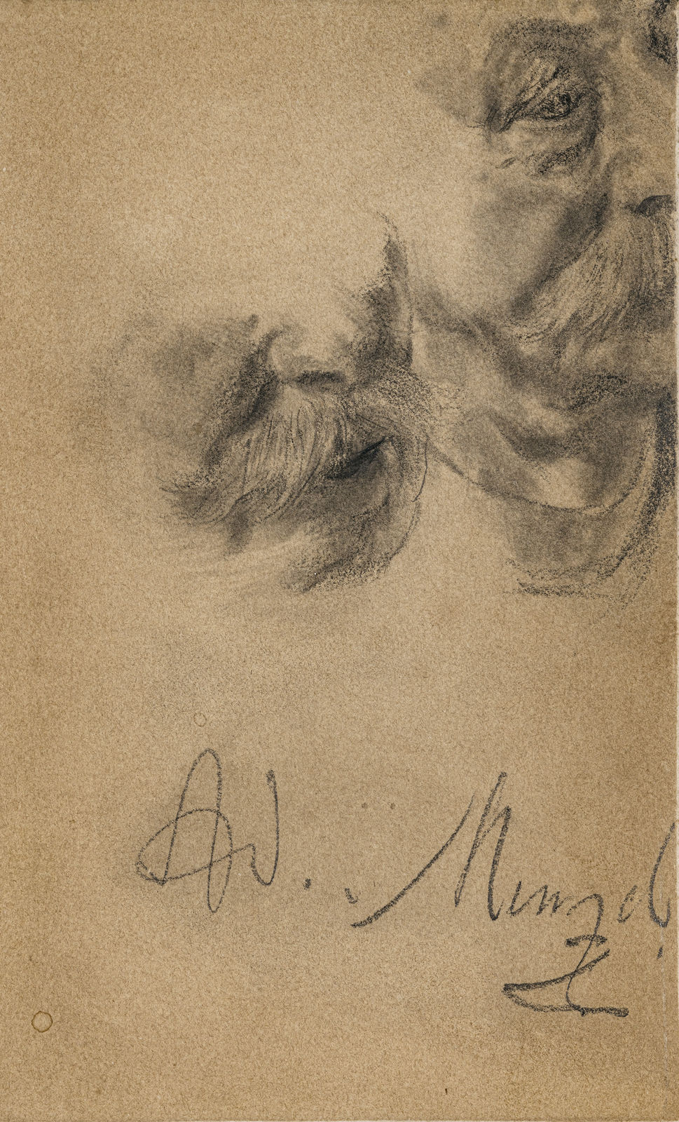 ADOLPH VON MENZEL, Head studies of a bearded man, 1880s