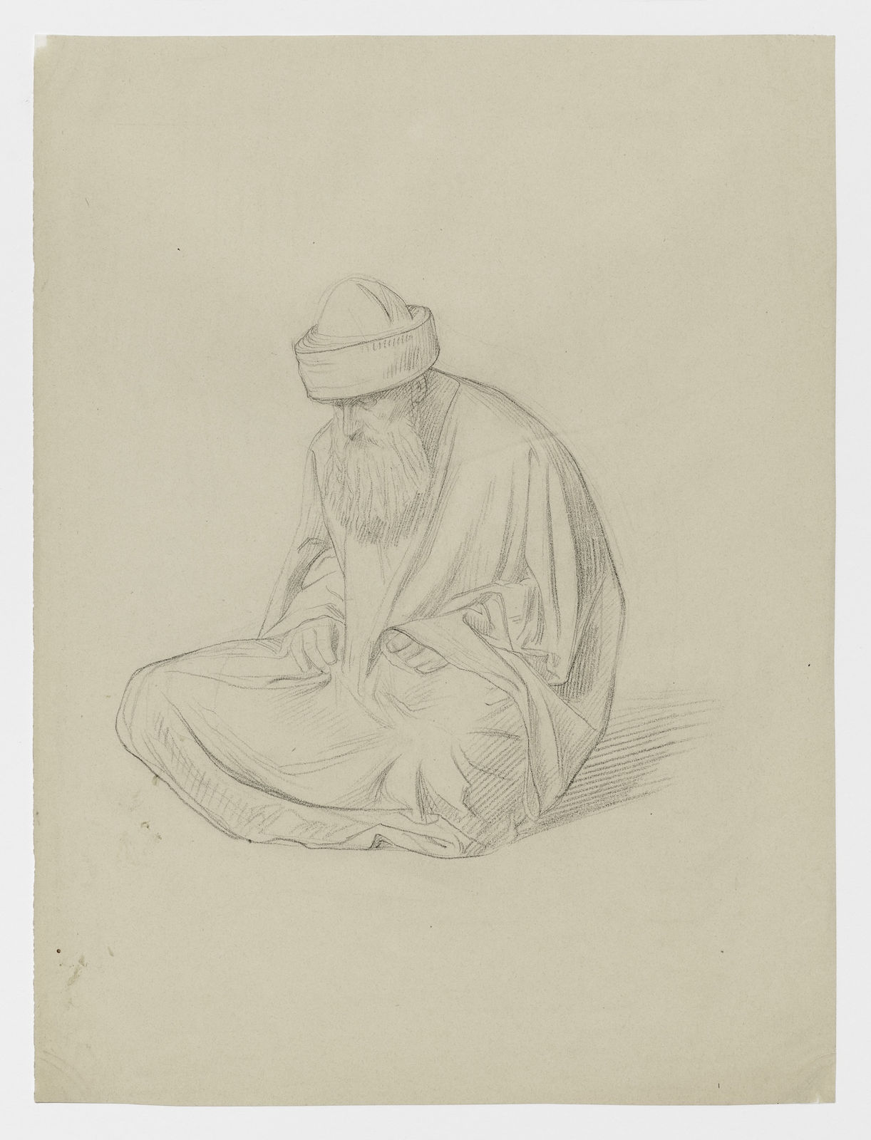 JEAN-LÉON GÉRÔME, A seated man in prayer