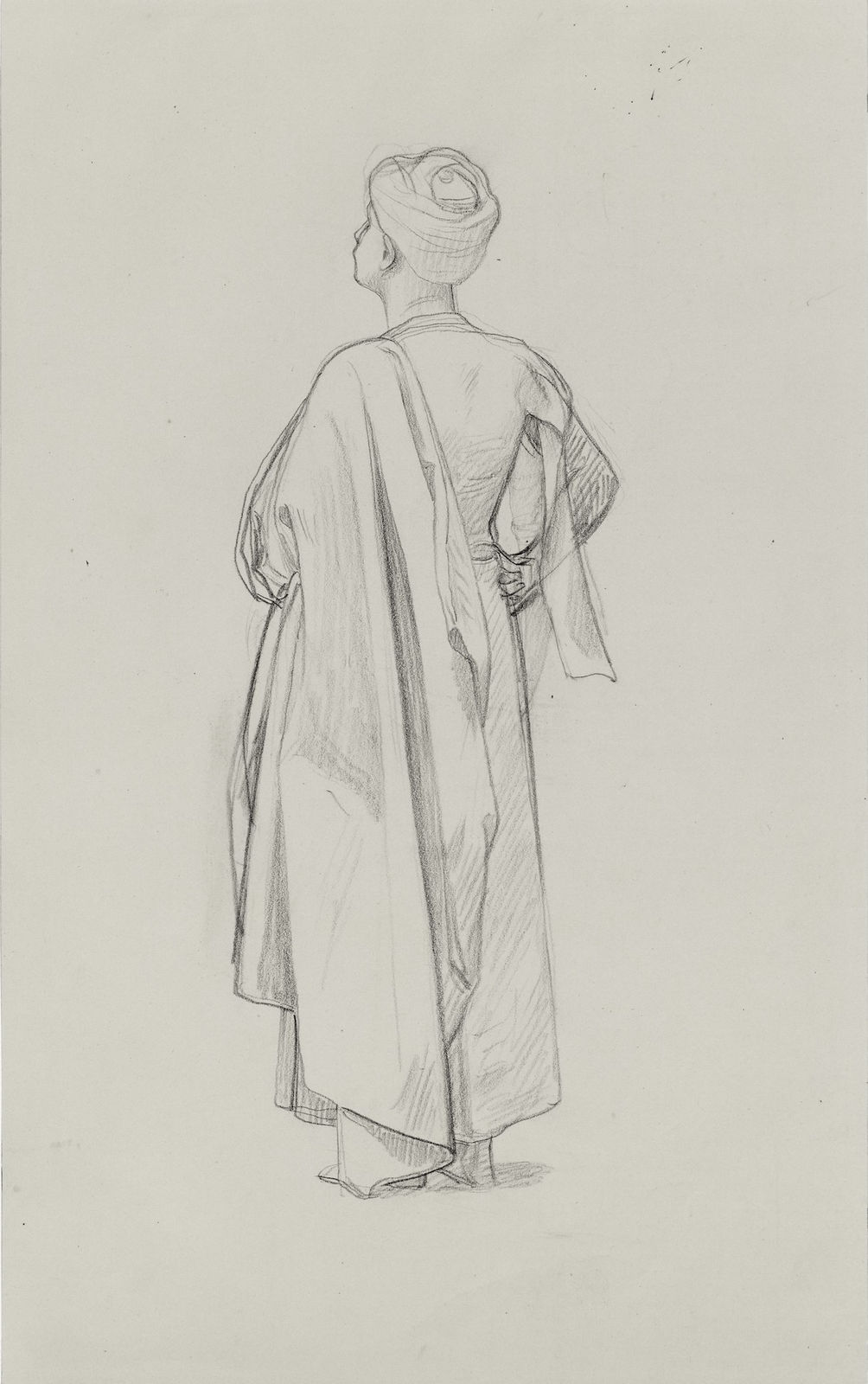 JEAN-LÉON GÉRÔME, Standing figure seen from behind, study for The Carpet Merchant