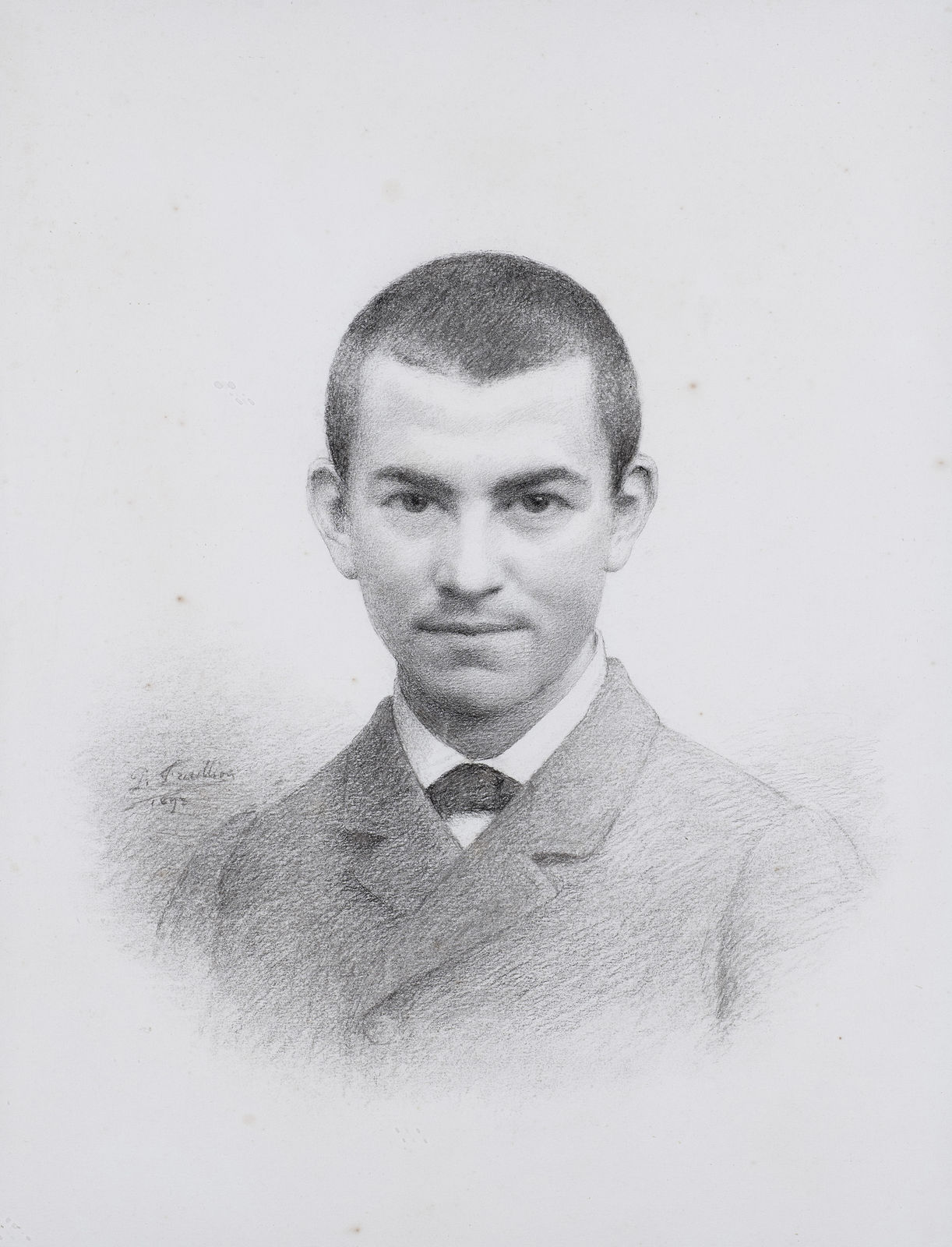 PAUL THÉOPHILE ERNEST FRAILLION, Bust-length portrait of a young man