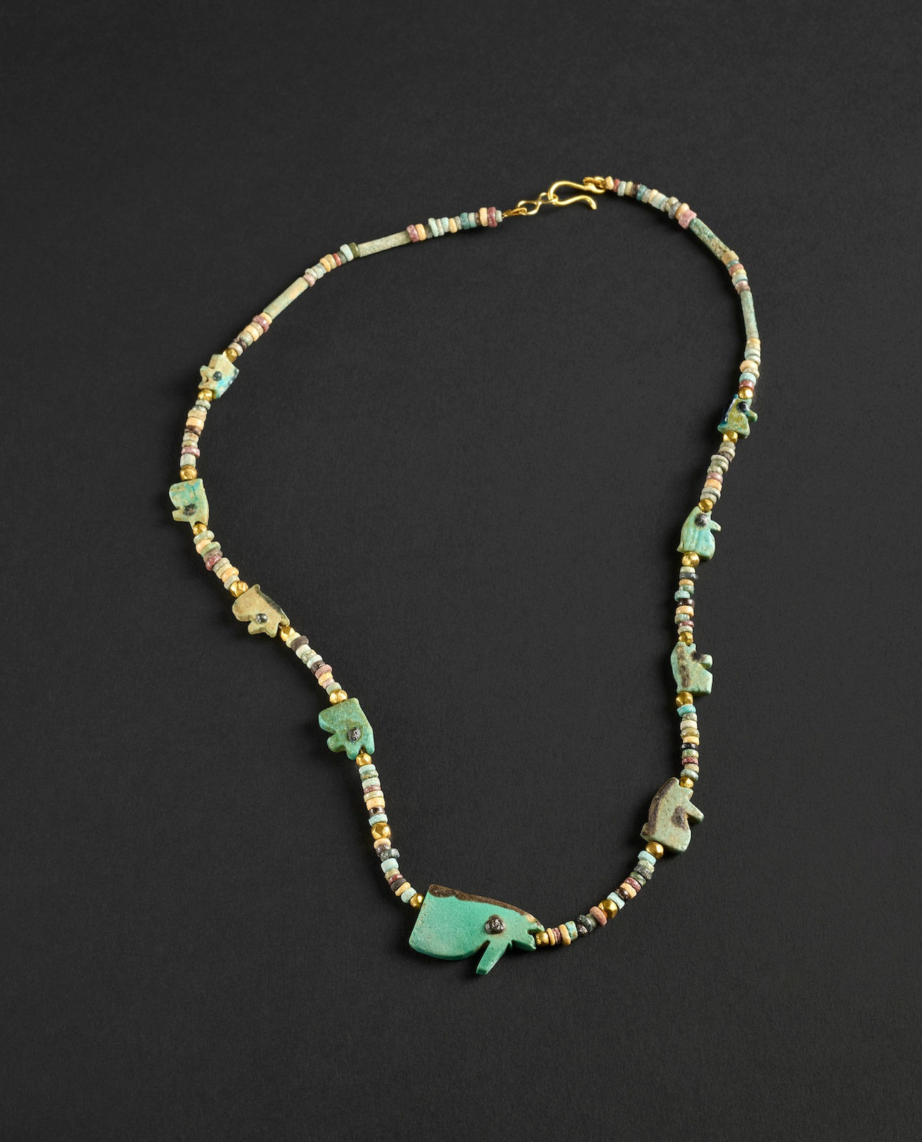 Wedjat Eye Necklace, Egyptian, Late Period, ca. 700-30 BC.