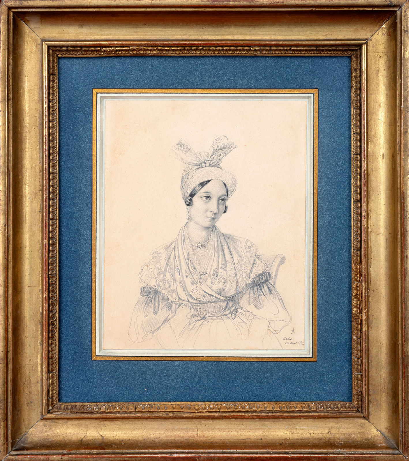 JEAN-BAPTISTE ISABEY, Portrait of an Arlesian, 1837