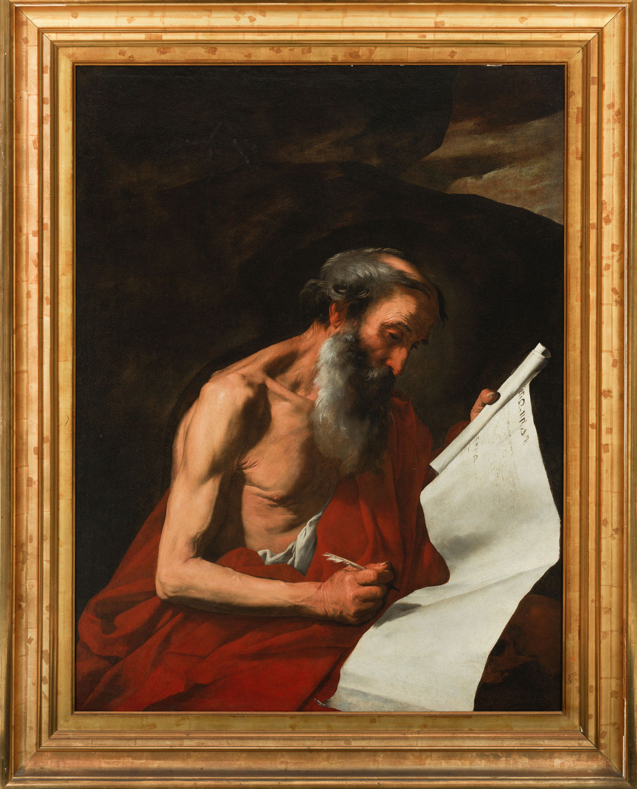 JUSEPE DE RIBERA, CALLED LO SPAGNOLETTO, Saint Jerome Writing