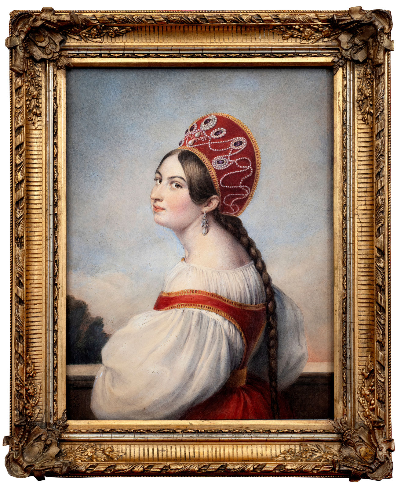 EMILIE LACHAUD DE LOQUEYSSIE, Portrait of Mademoiselle Elisa Hintz, 1835