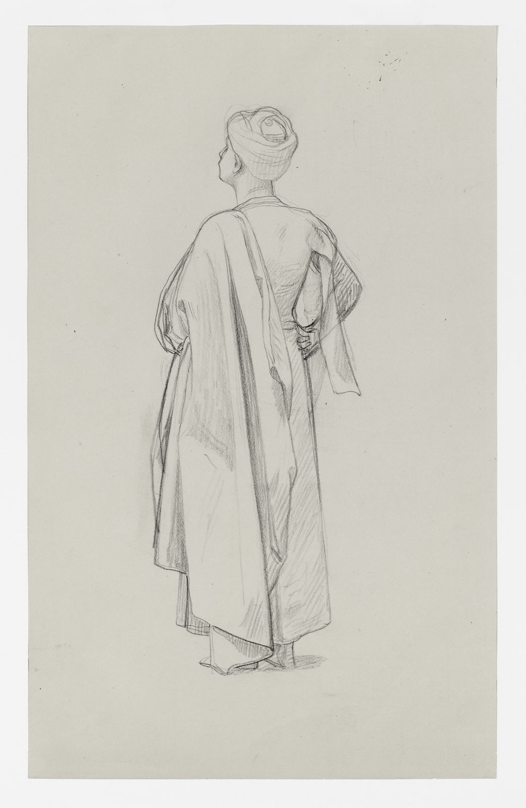 JEAN-LÉON GÉRÔME, Standing figure seen from behind, study for The Carpet Merchant