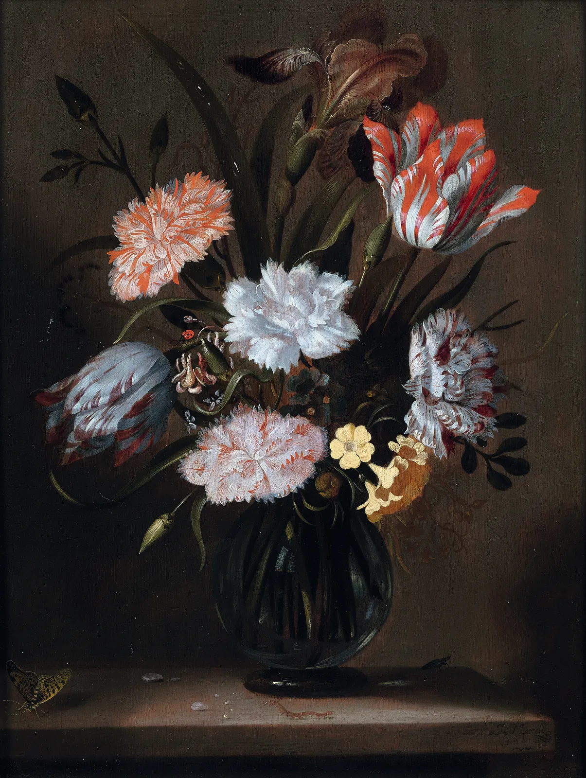 JACOB MARREL, Still life with a vase of flowers , 1641