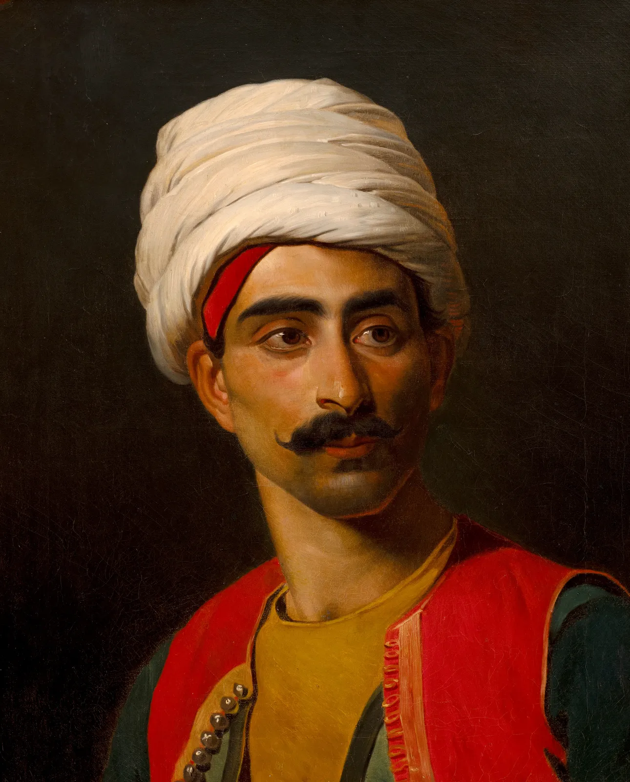 CLAUDE-MARIE DUBUFE AND WORKSHOP, Portrait of Hassan, Keeper to Charles X's giraffe