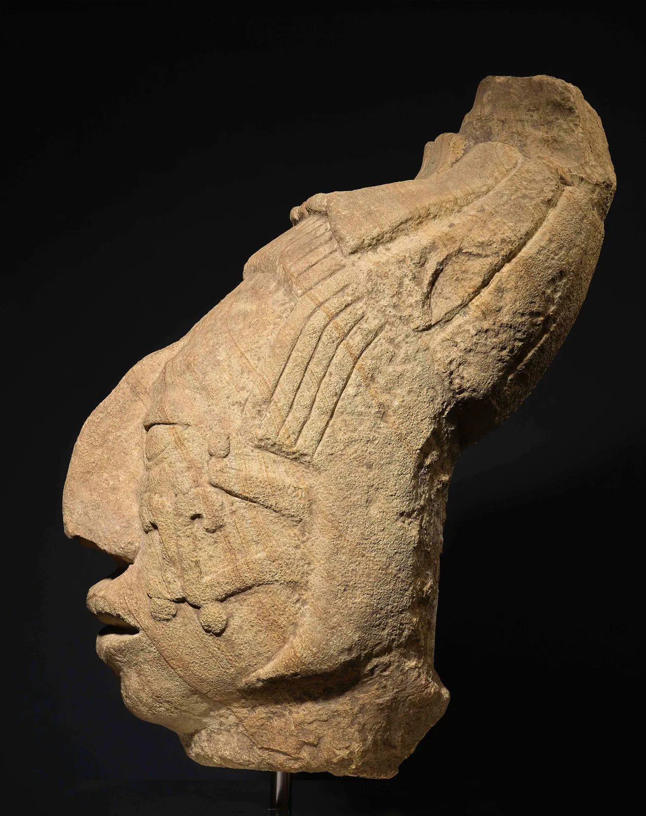 Portrait Head of a Female, Maya, Late Classic Period, 600-800 A.D.