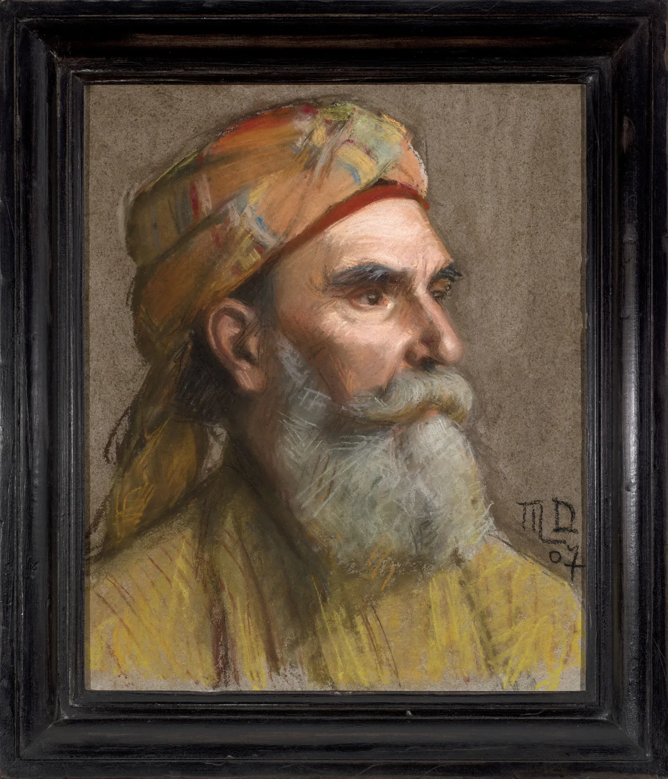 MARGUERITE DUBOIS, Head study of a bearded man wearing a headscarf, 1907