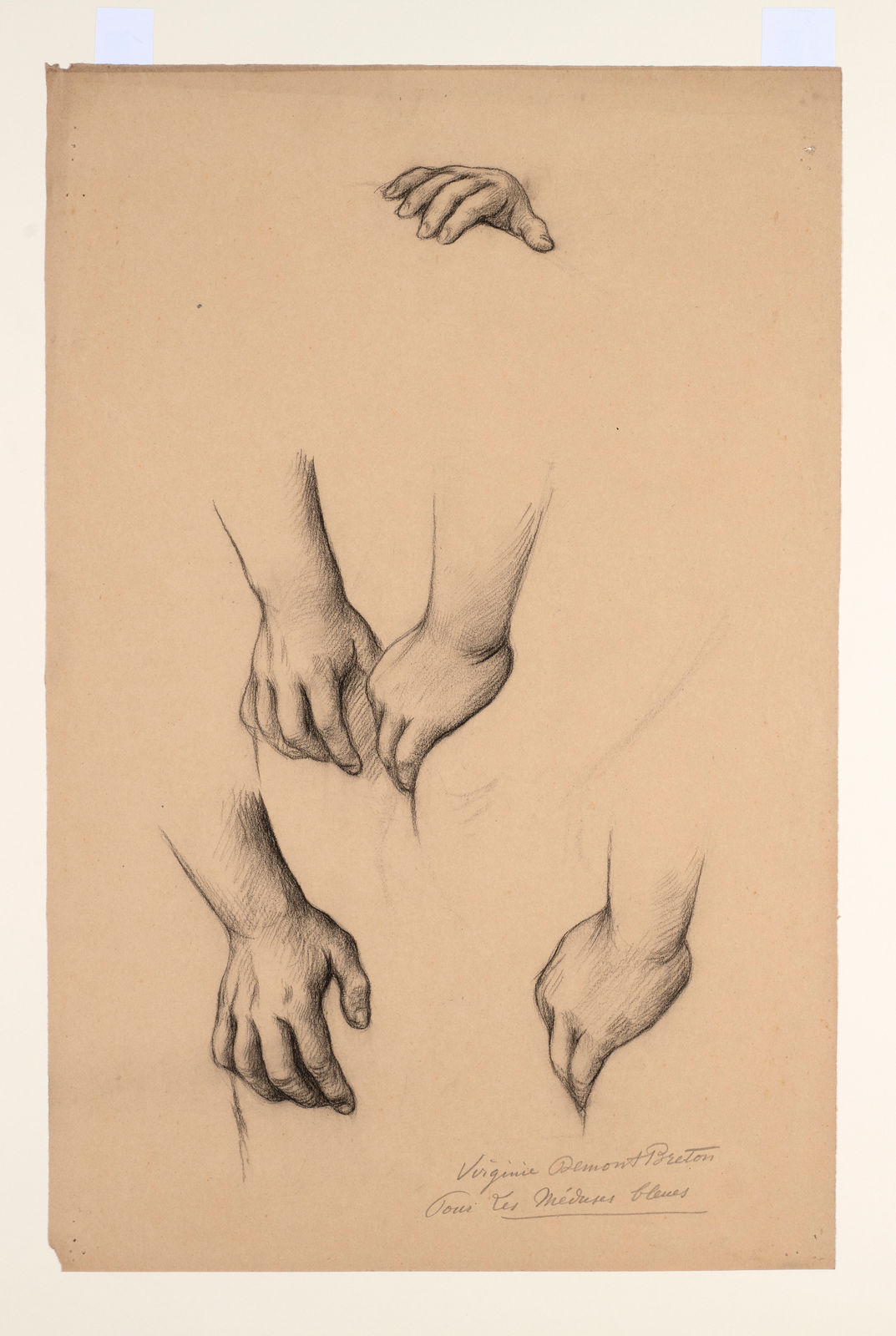 VIRGINIE DEMONT-BRETON, Study of hands for “Les Méduses Bleues”