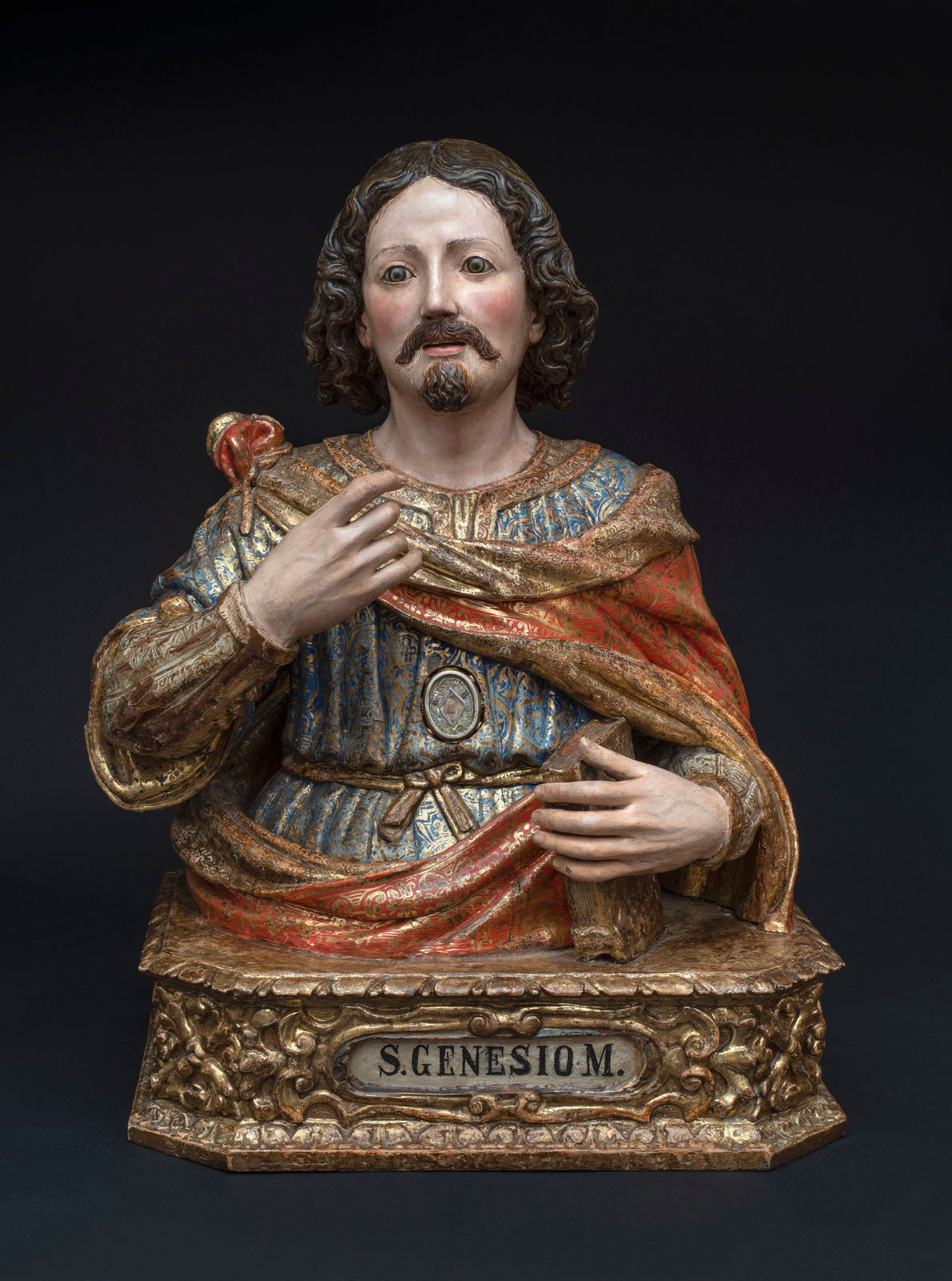 CIRCLE OF PADRE CARLOS, Reliquary bust of Saint Genesium Martyr