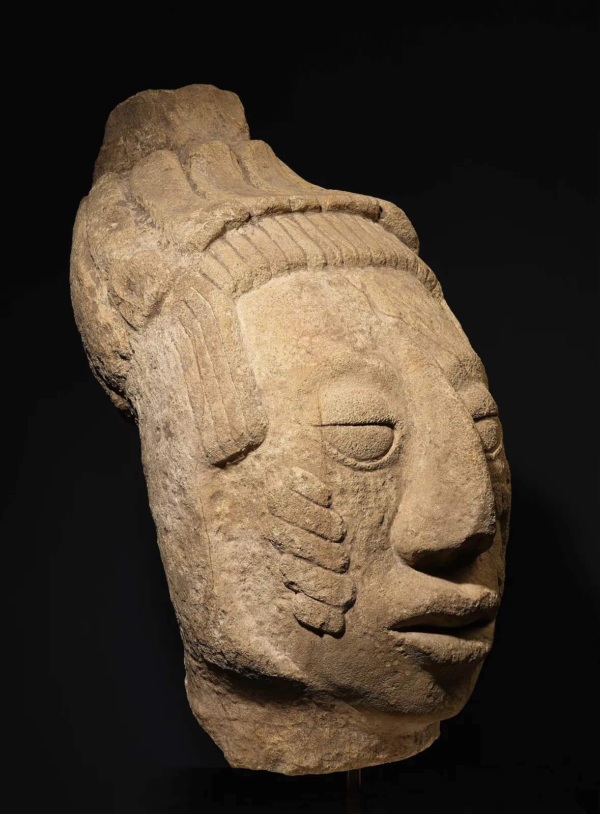Portrait Head of a Female, Maya, Late Classic Period, 600-800 A.D.