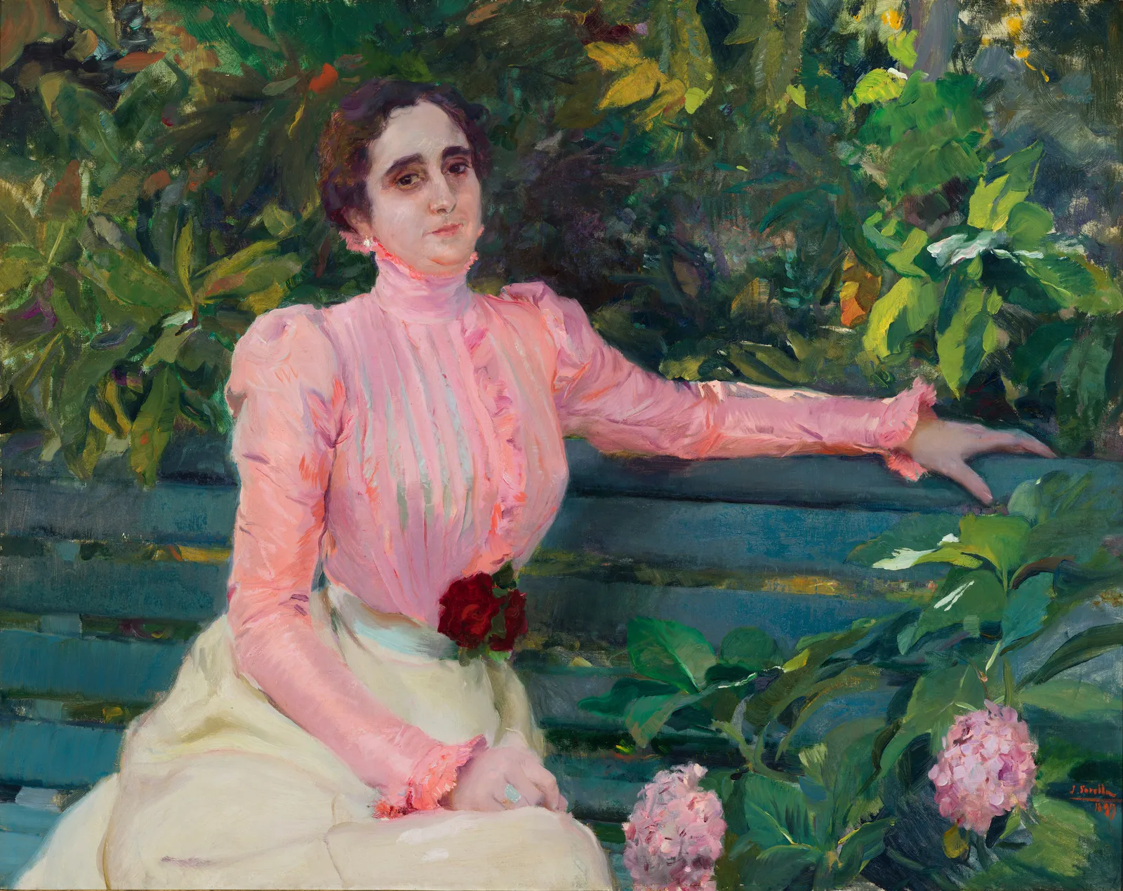 JOAQUÍN SOROLLA Y BASTIDA, Portrait of la señora de Artal, 1899