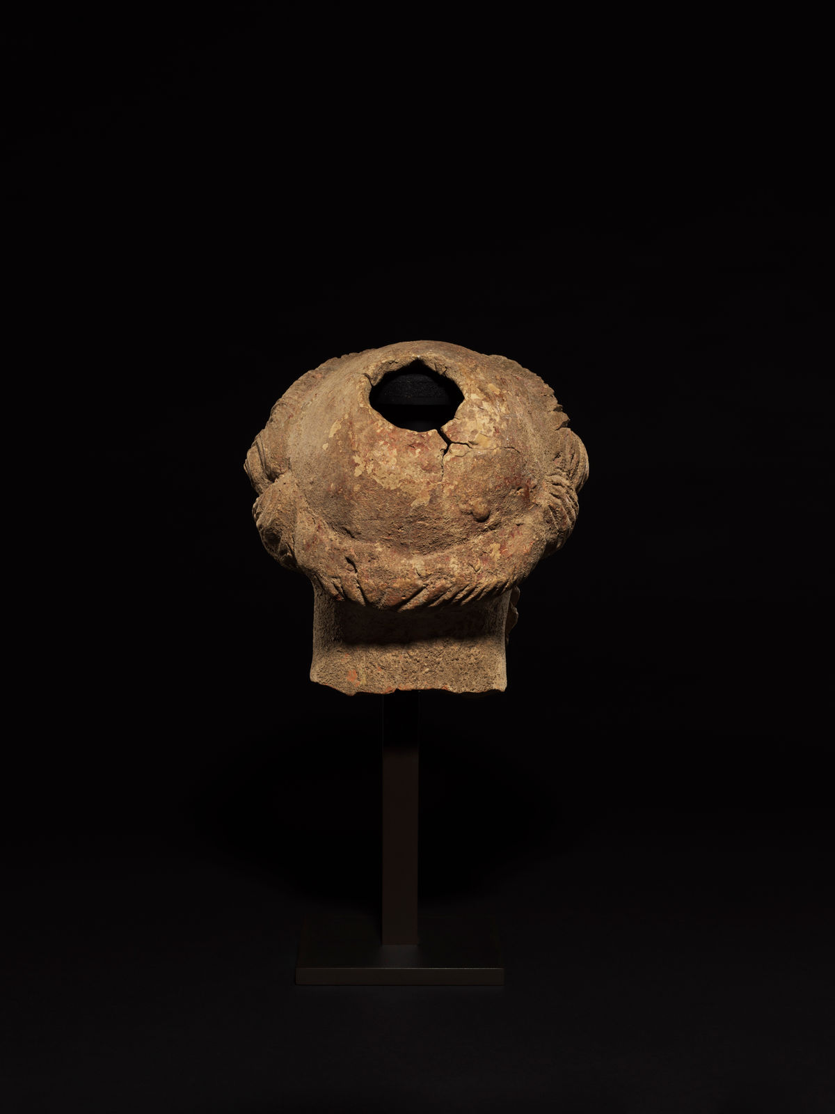 SOUTH ITALIAN GREEK, Fragmentary Head of a Bearded God, South Italian Greek, c. 4th century BC