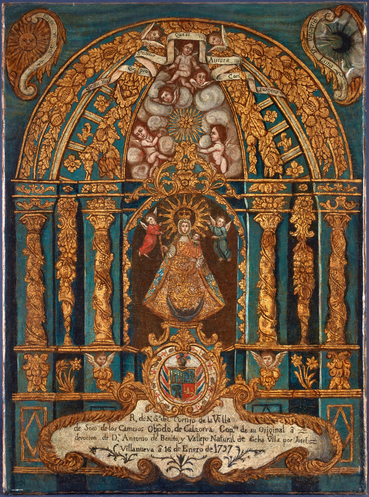 JOSEF VILLANUEVA, Portrait of Our Lady of El Cortijo, 1737