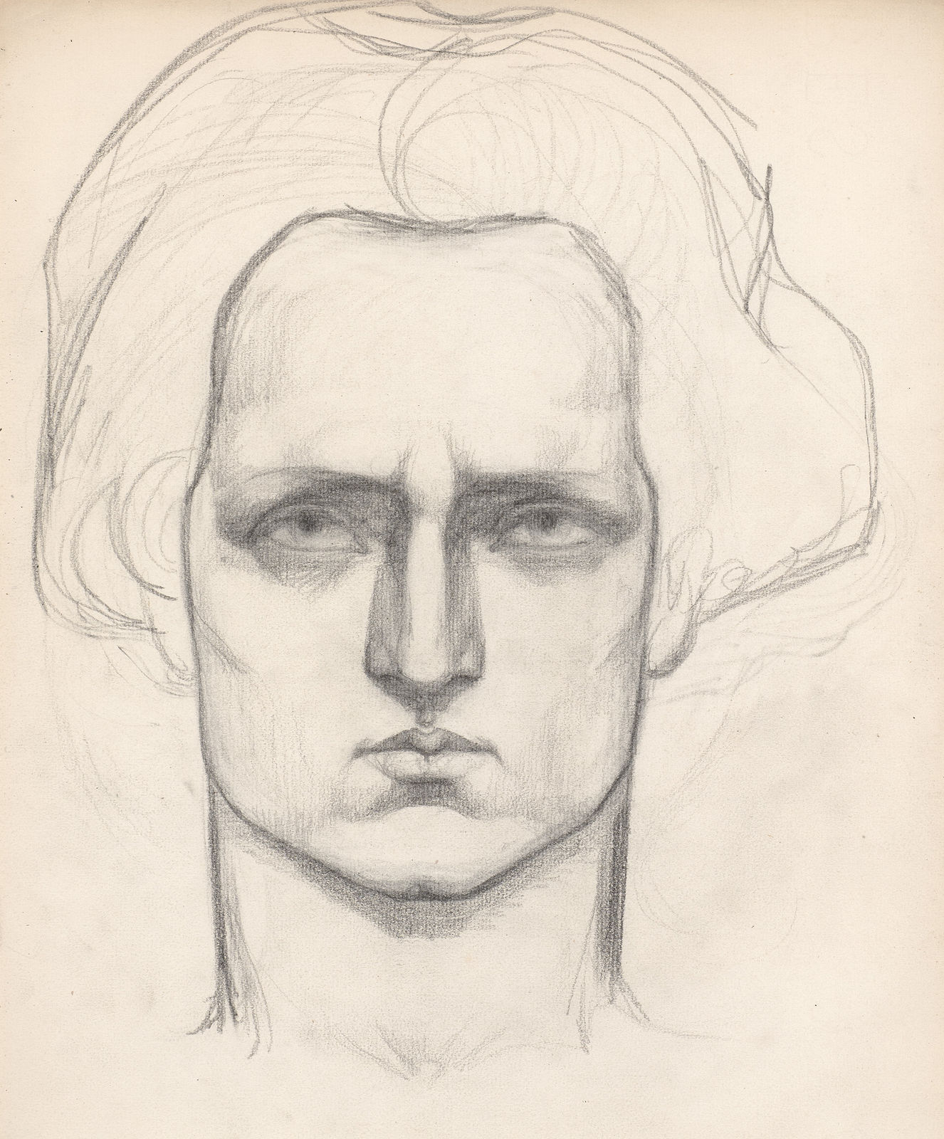EMILE FABRY, Head study of a man