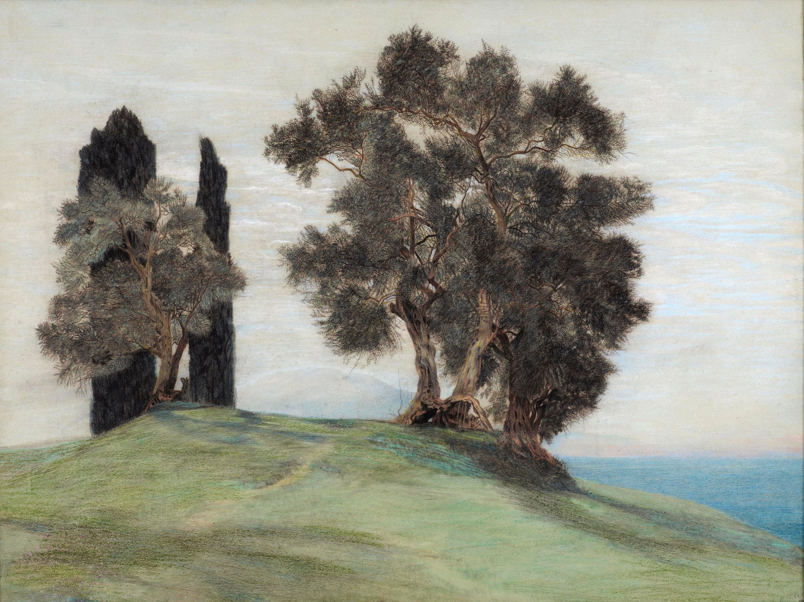 KARL MEDIZ, Corfu ‐ (Larches / Two groups of trees)