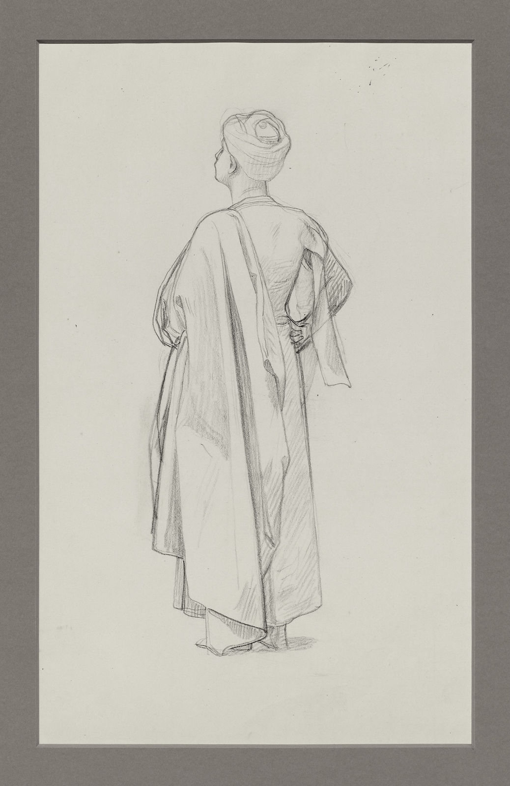 JEAN-LÉON GÉRÔME, Standing figure seen from behind, study for The Carpet Merchant
