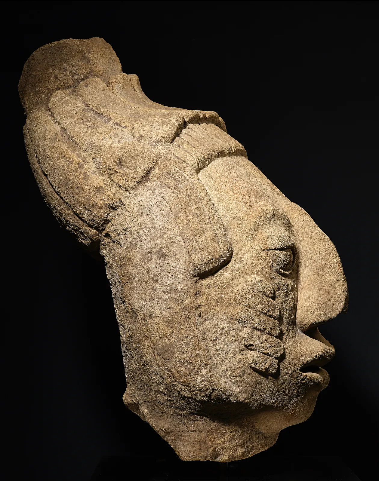 Portrait Head of a Female, Maya, Late Classic Period, 600-800 A.D.