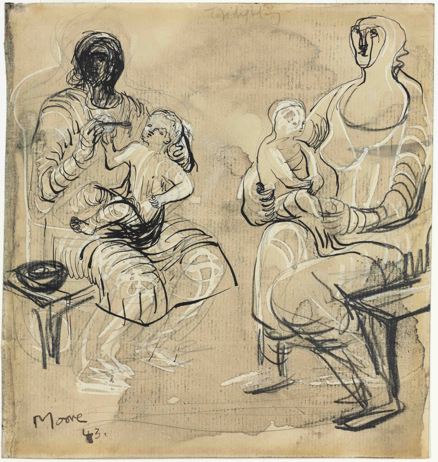 Henry Moore, Madonna and Child Studies, 1943