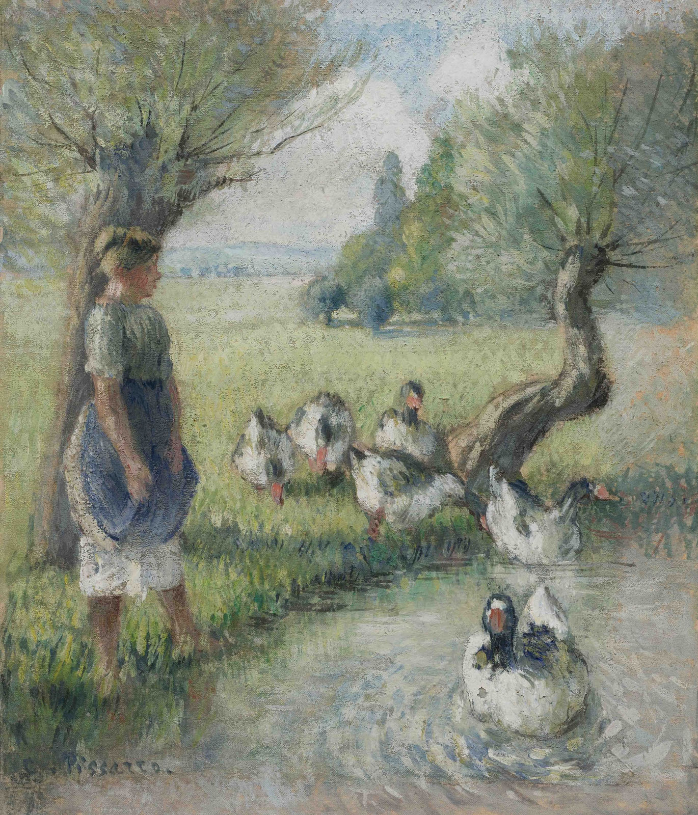 Camille Pissarro, La gardeuse d’oies (la mare aux canards), c.1890