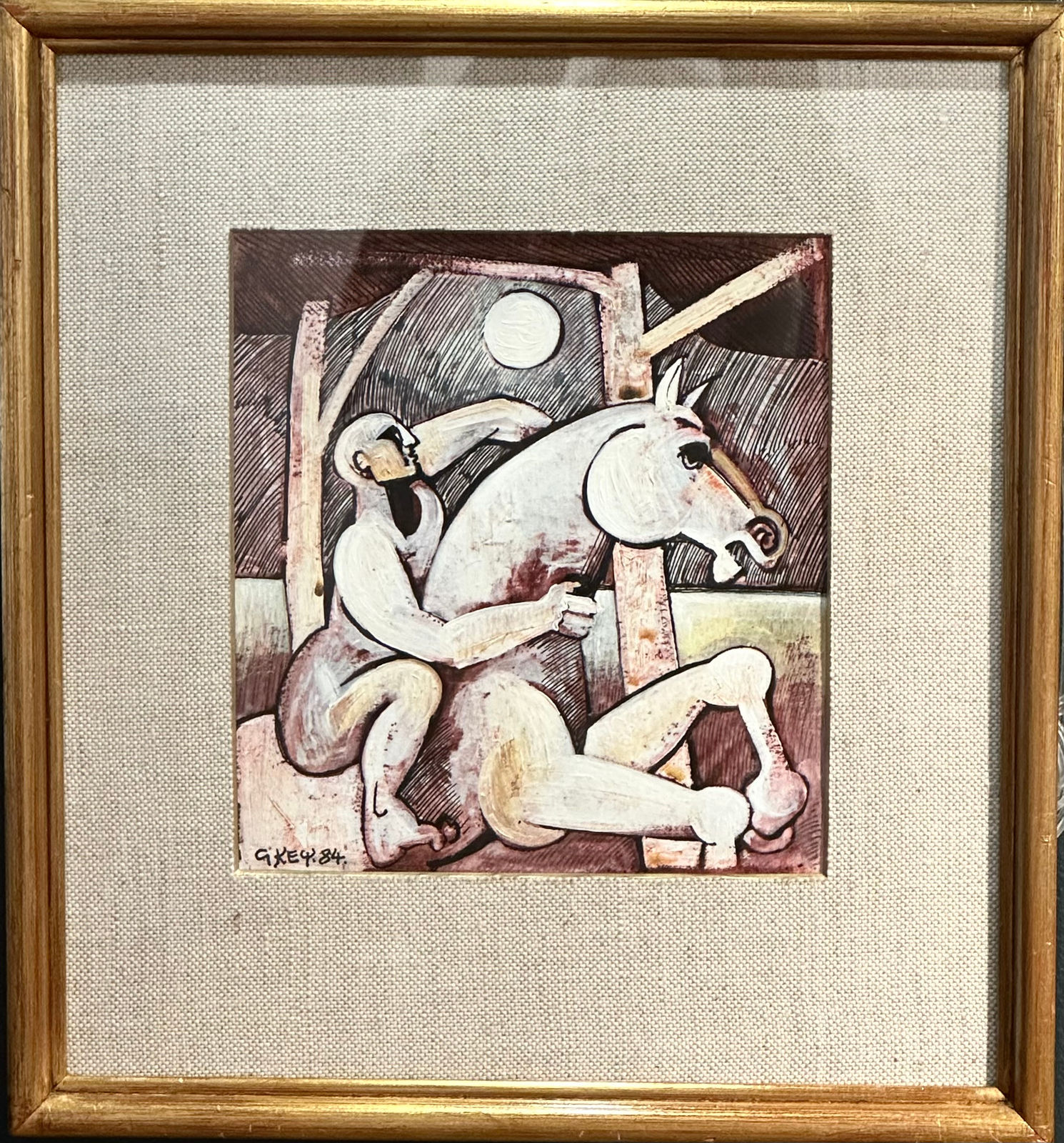 Geoffrey Key, Rider in the Park, 1984