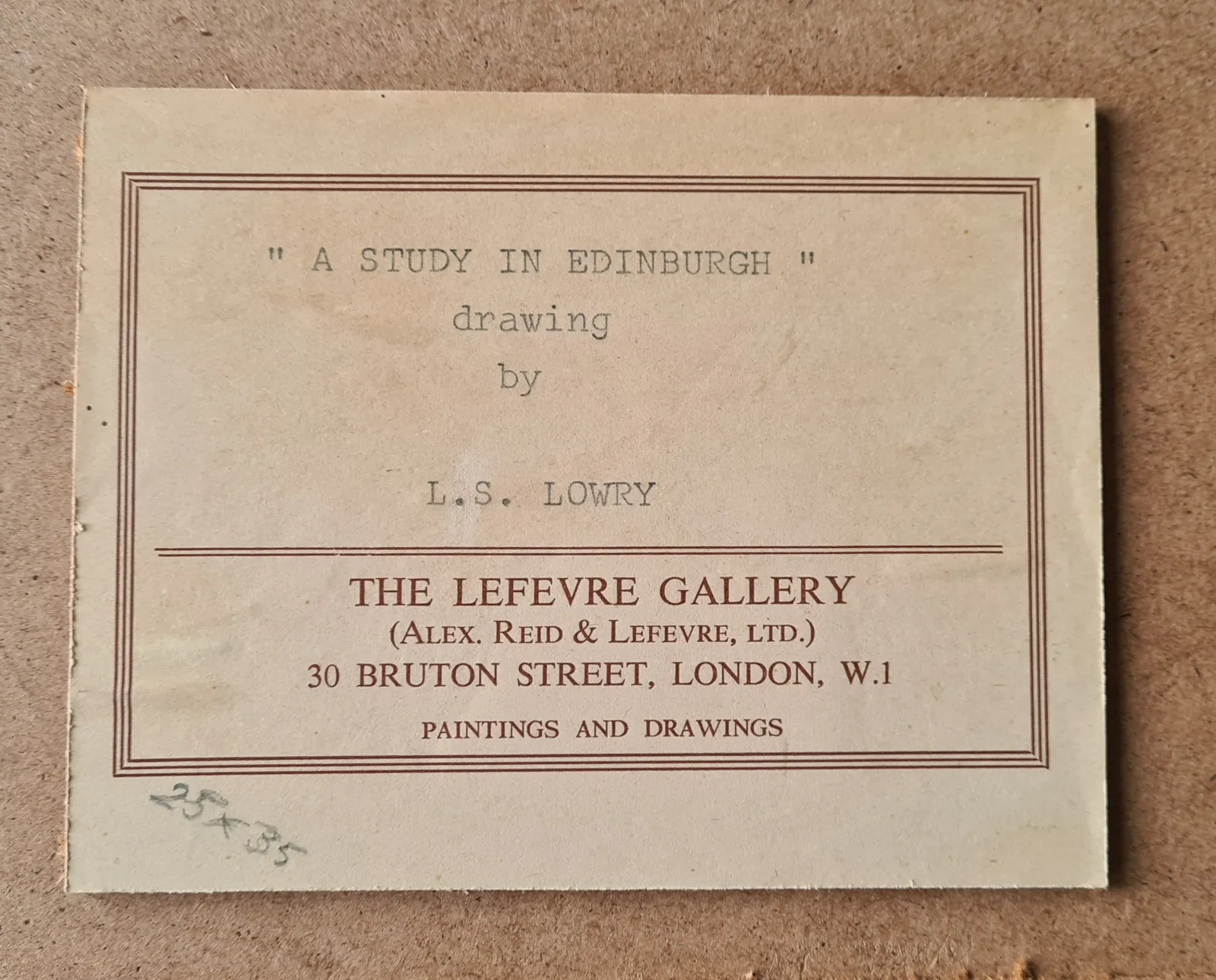 L.S Lowry, A Study in Edinburgh, 1951