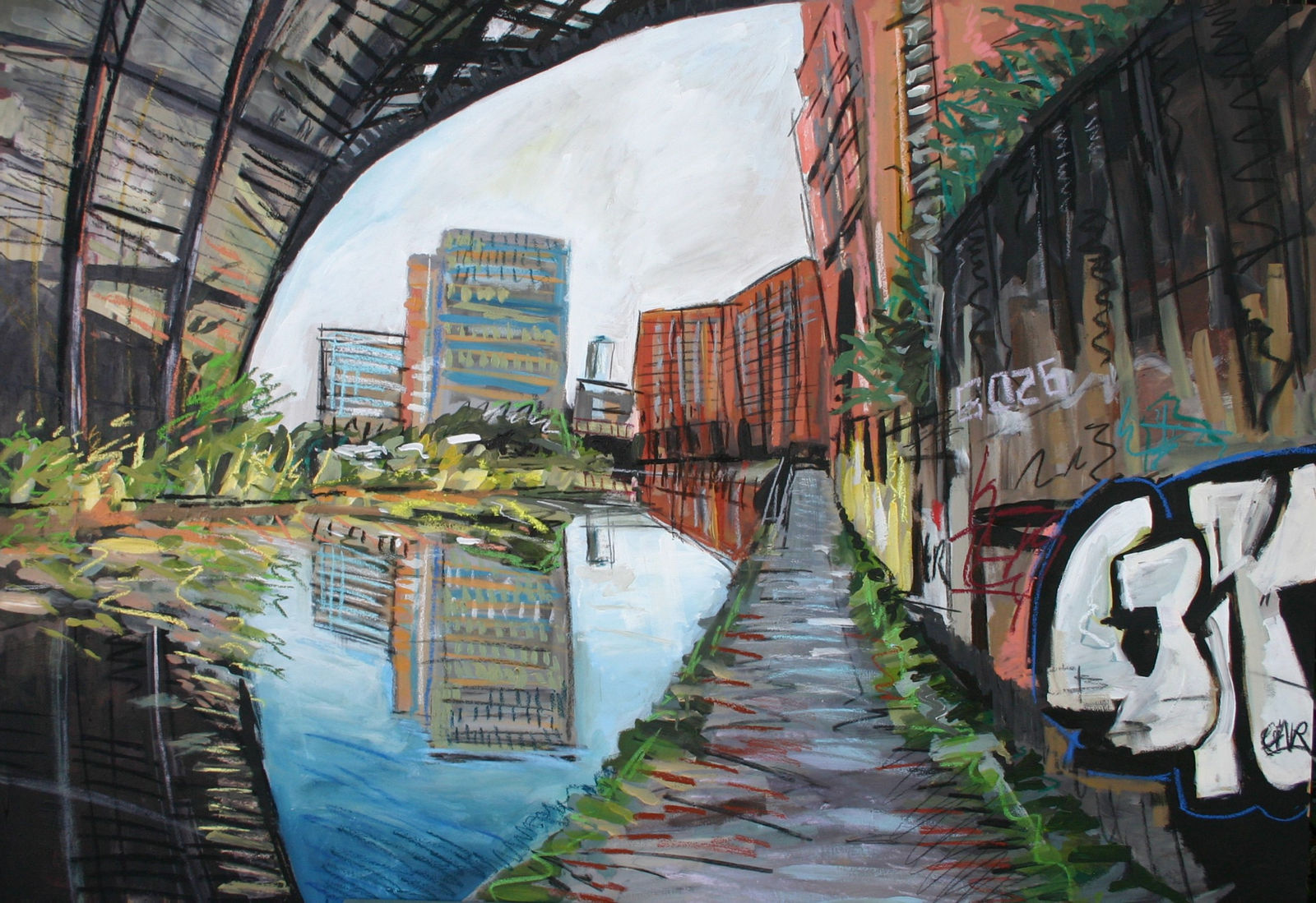 Matthew Thompson, Canal Scene, Pomona