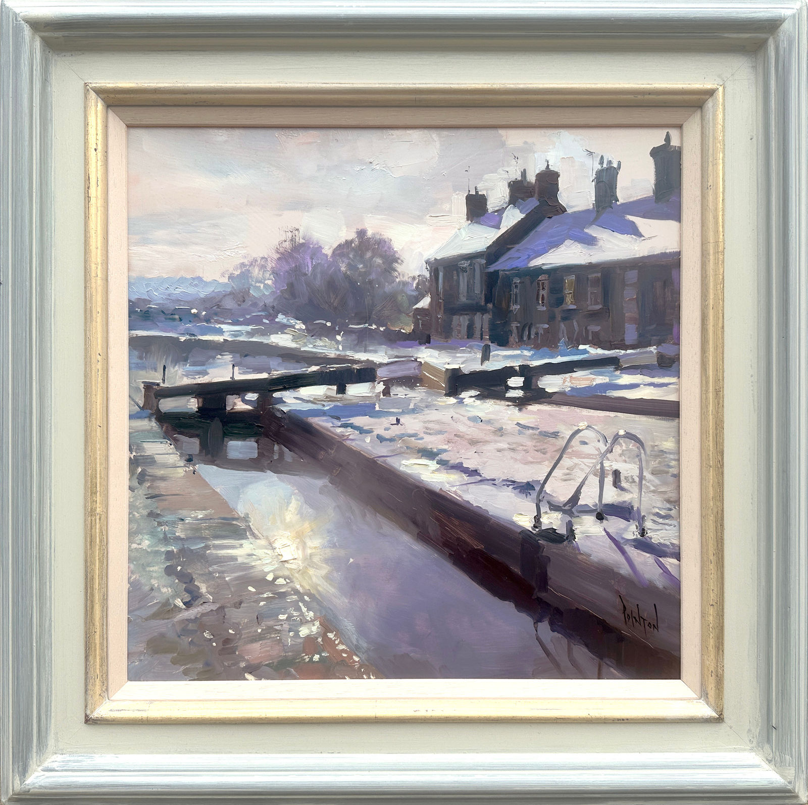 Rob Pointon ROI, Fresh Snow on the Lock, 2024